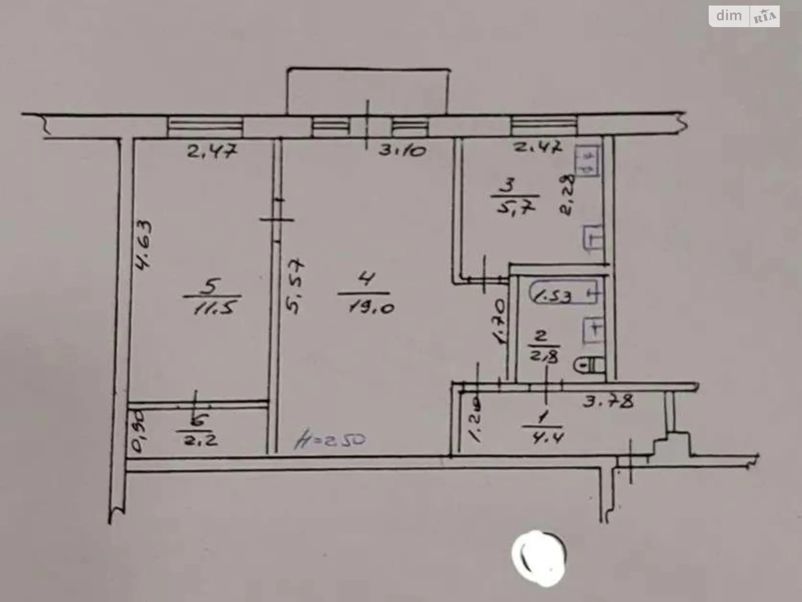 Продается 2-комнатная квартира 46 кв. м в Харькове, пер. Байрона, 167