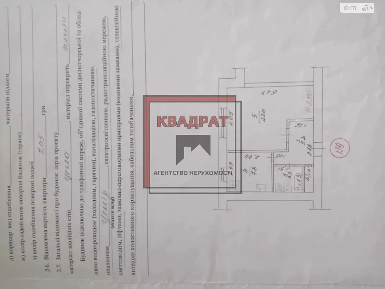 Продается 1-комнатная квартира 36.8 кв. м в Полтаве