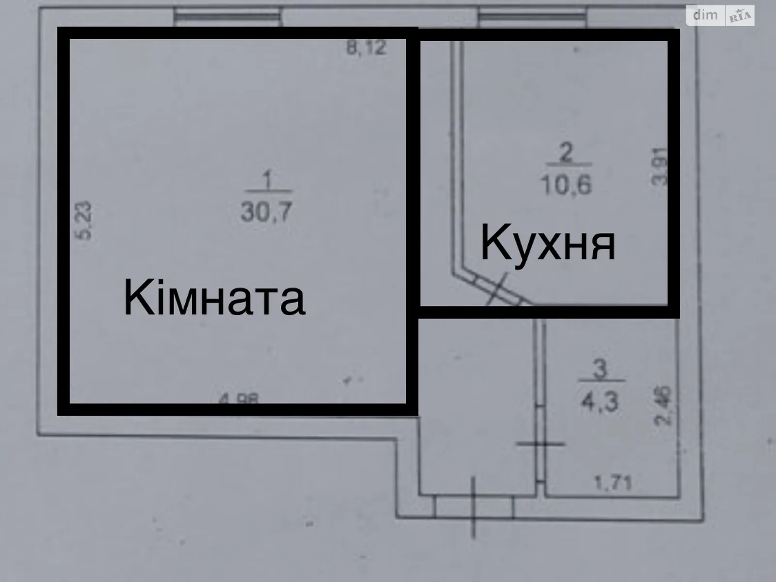 Продается 1-комнатная квартира 46 кв. м в Ирпене, ул. Троицкая