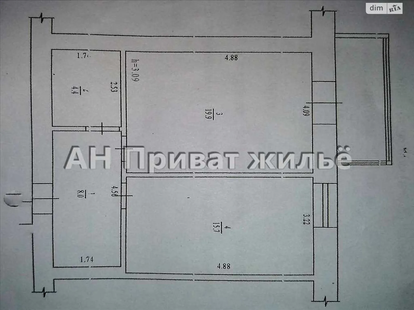 Продается 1-комнатная квартира 53 кв. м в Полтаве, ул. Соборности - фото 1