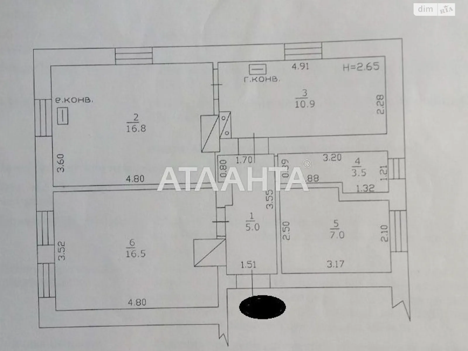 Продается 3-комнатная квартира 59.7 кв. м в Петровке, цена: 10000 $