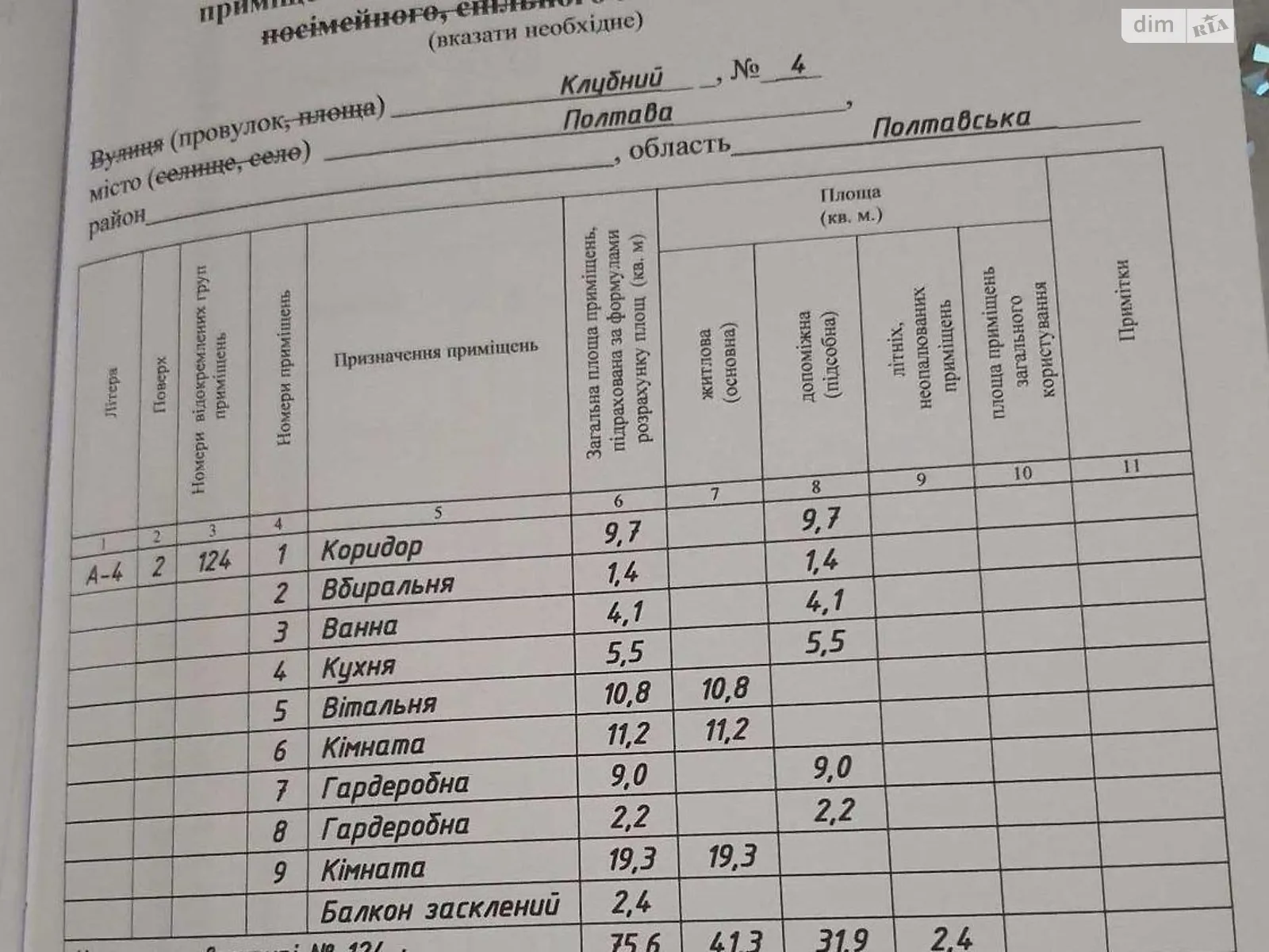 Продается 3-комнатная квартира 70 кв. м в Полтаве, пер. Клубный, 4