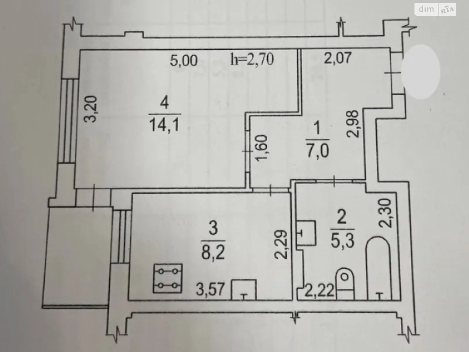 Продается 1-комнатная квартира 37 кв. м в Полтаве, ул. Европейская, 146Е