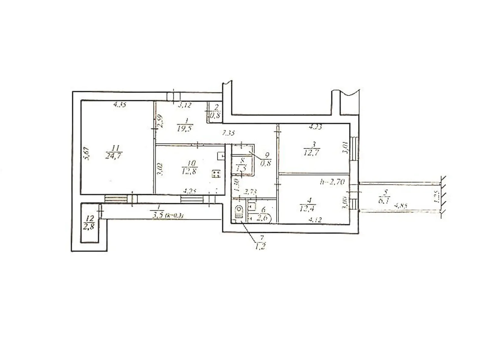 Продается 3-комнатная квартира 102 кв. м в Днепре, просп. Яворницкого Дмитрия, 45А