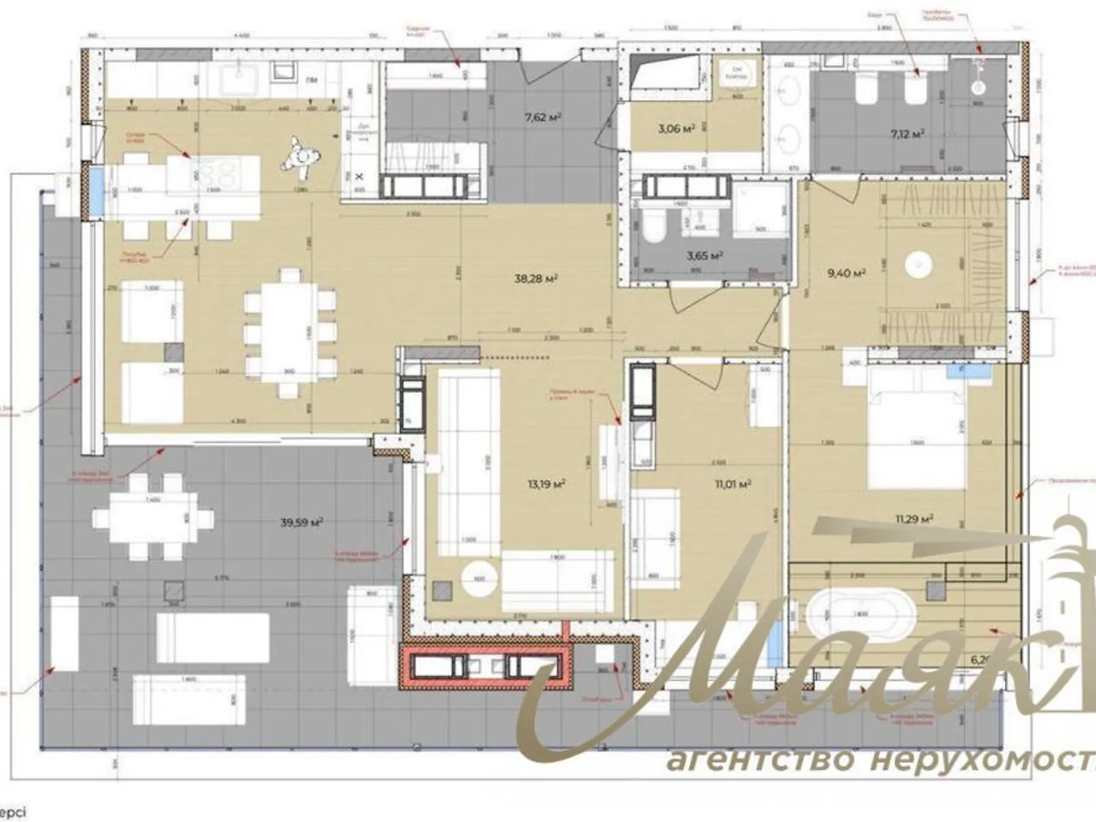 Продается 3-комнатная квартира 148.7 кв. м в Киеве, ул. Василия Стуса, 35Б - фото 1