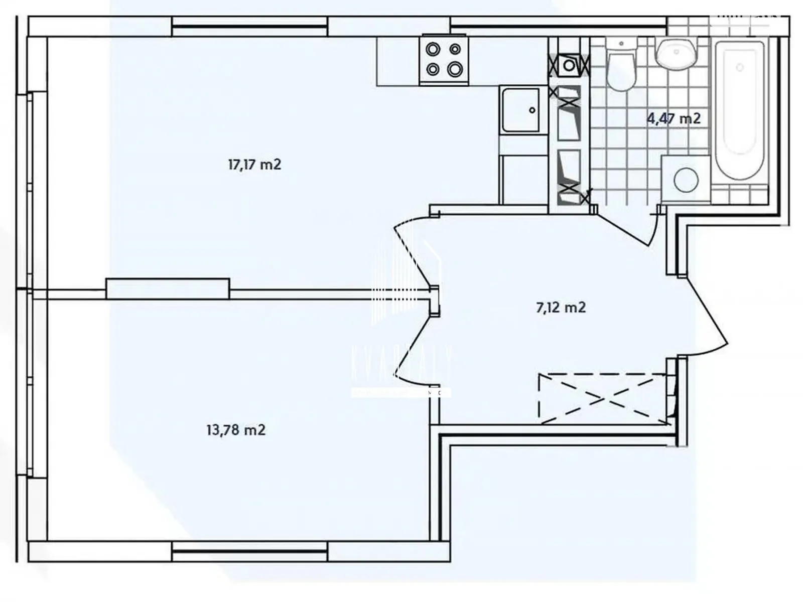 Продается 1-комнатная квартира 43 кв. м в Киеве, ул. Александра Олеся, 11/3 - фото 1