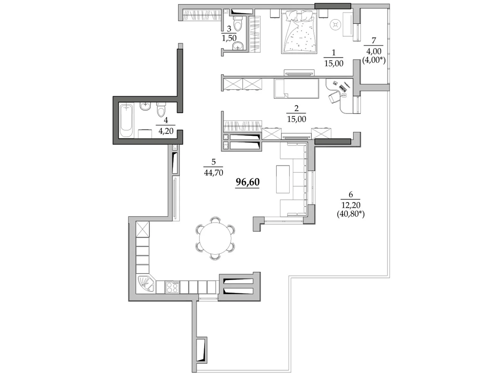 Продается 2-комнатная квартира 106.4 кв. м в Лиманке, ул. Спортивная - фото 1