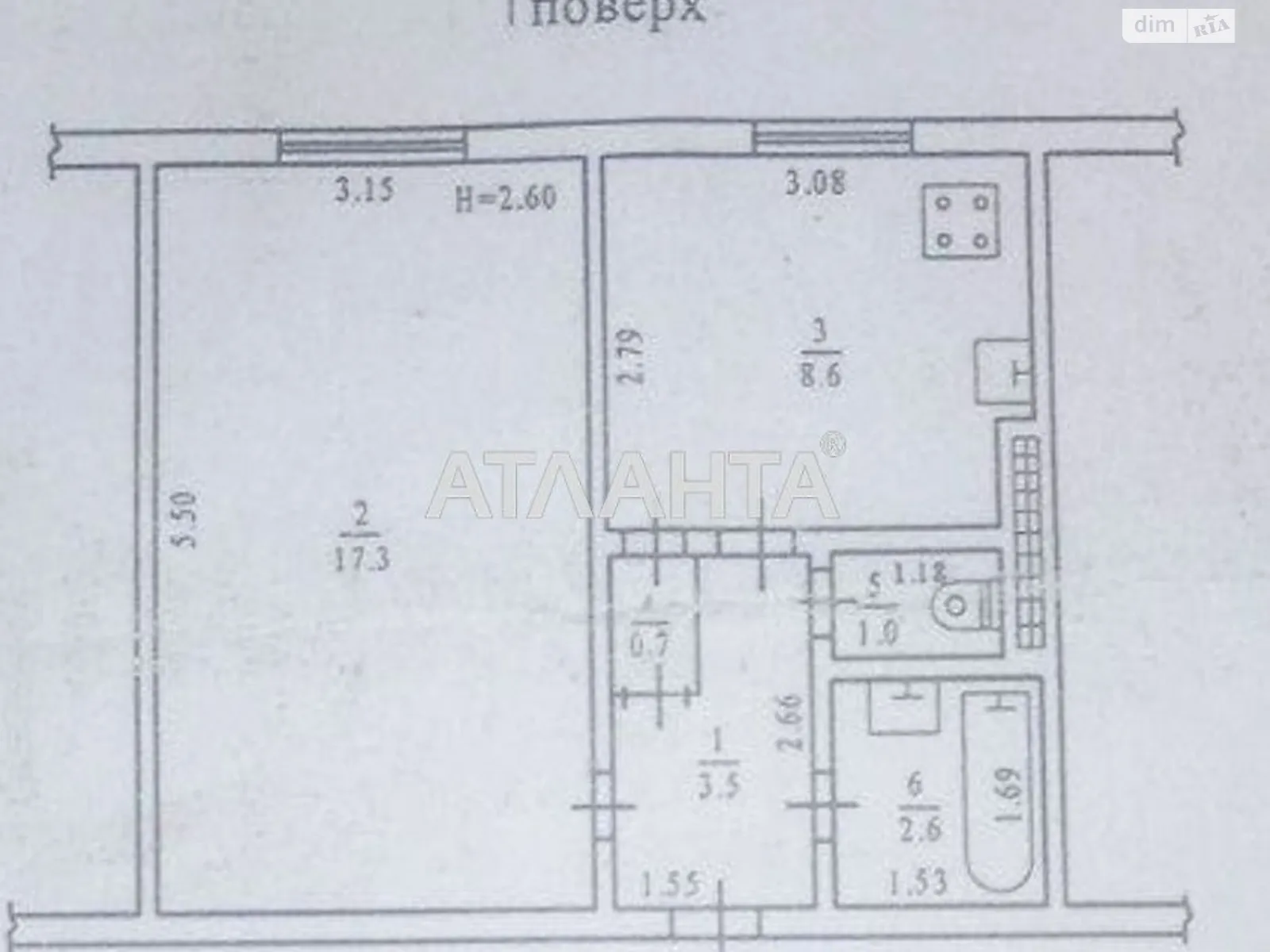 Продается 1-комнатная квартира 33.7 кв. м в Одессе - фото 2