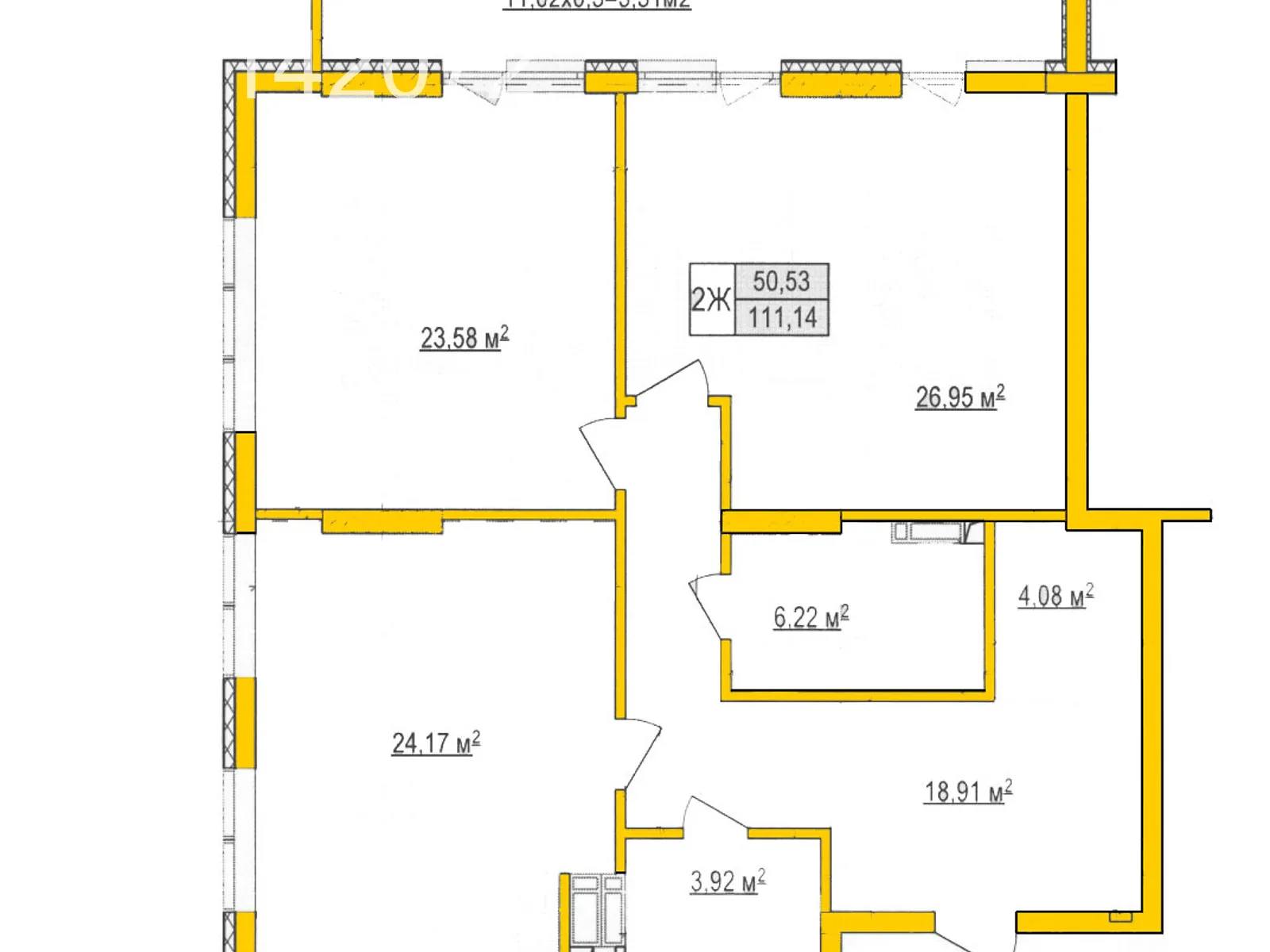 Продается 2-комнатная квартира 110.9 кв. м в Киеве - фото 2