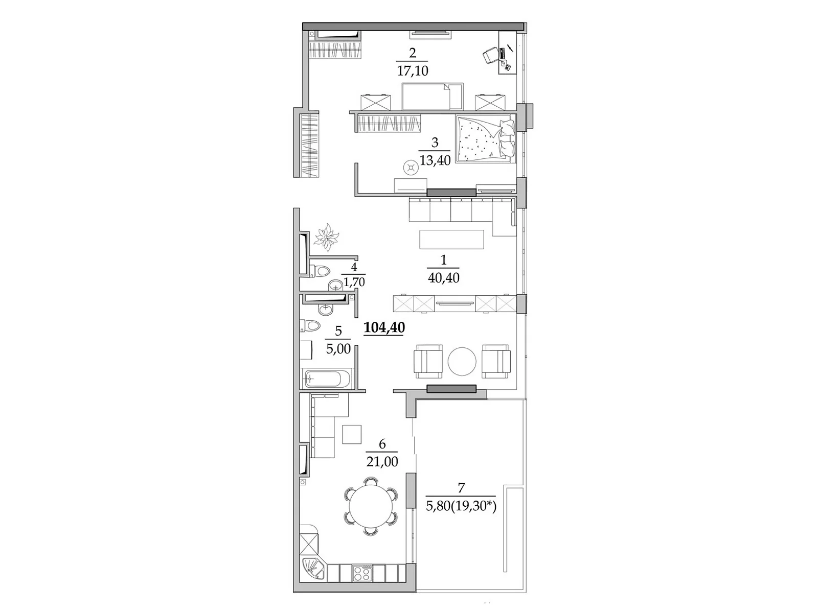 Продается 3-комнатная квартира 106.2 кв. м в Лиманке, ул. Спортивная - фото 1