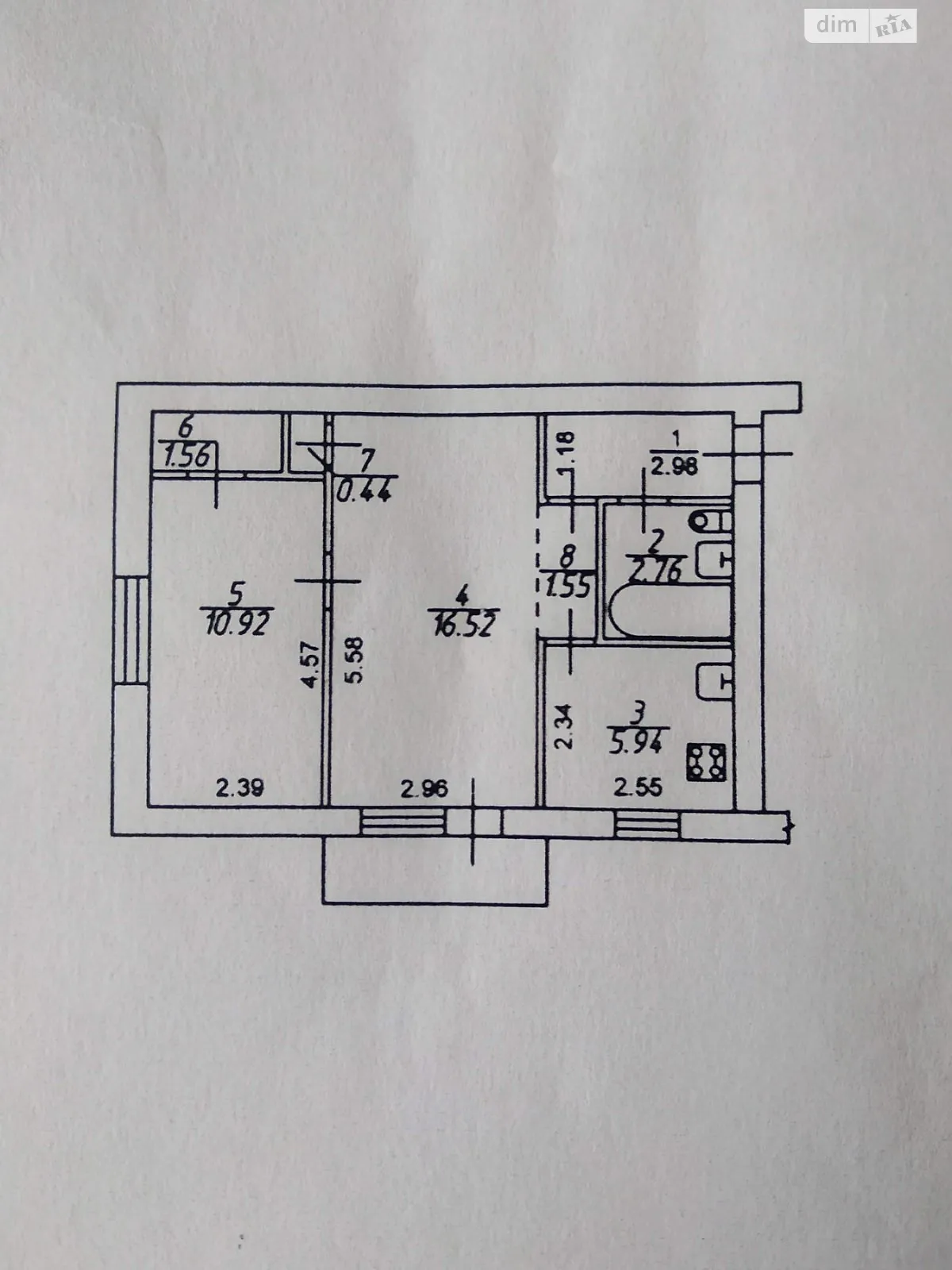 2-комнатная квартира 43.44 кв. м в Запорожье, цена: 12700 $