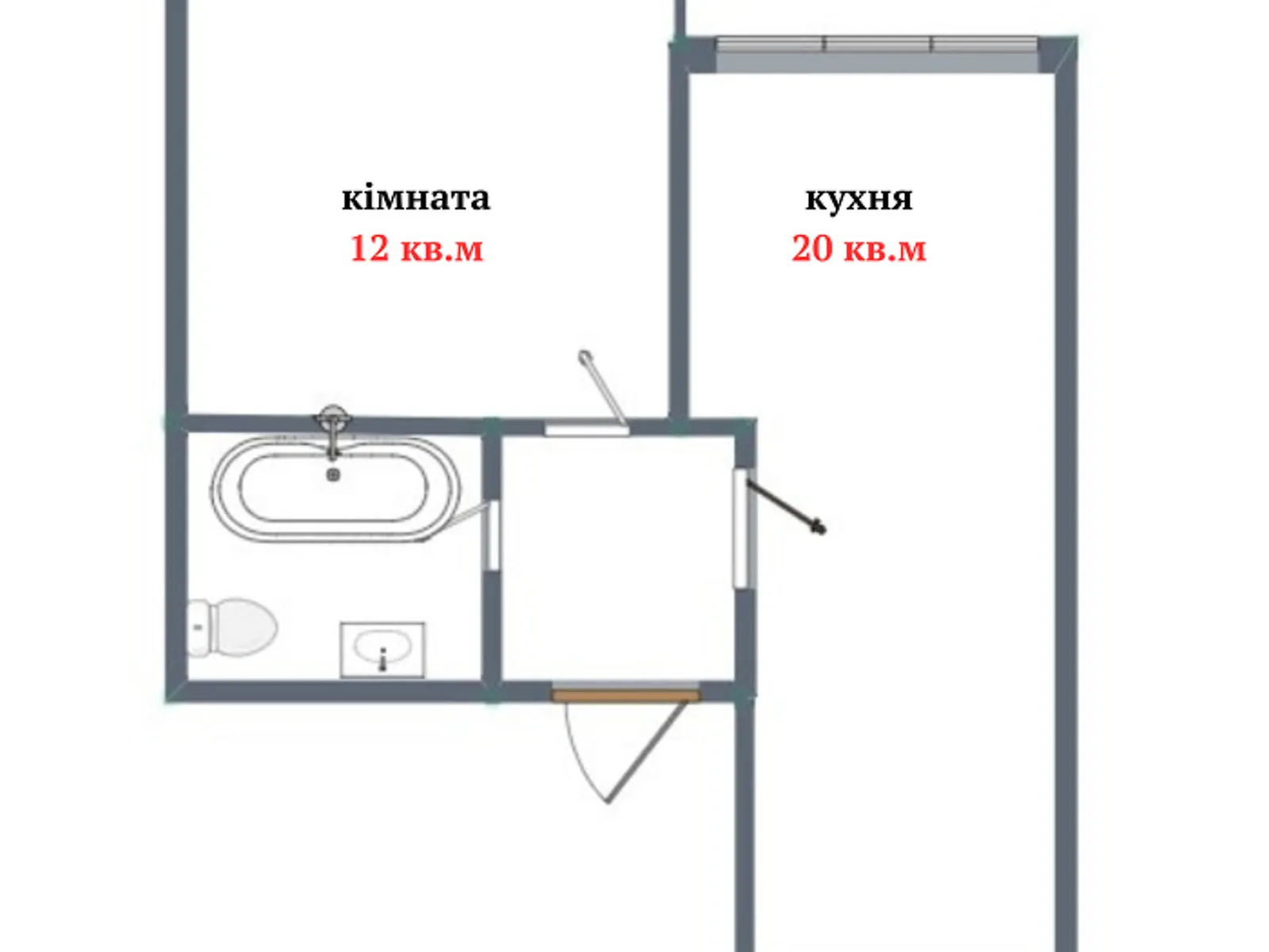 Продается 1-комнатная квартира 39 кв. м в Одессе, ул. Академика Филатова