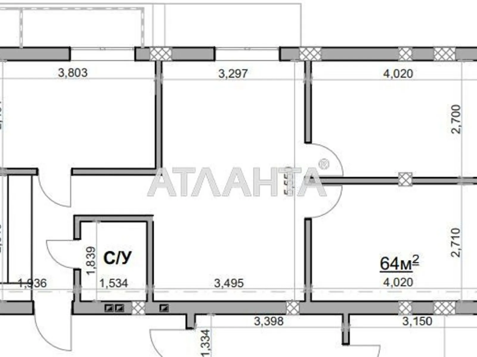 Продается 2-комнатная квартира 64 кв. м в Киеве, ул. Добробутная