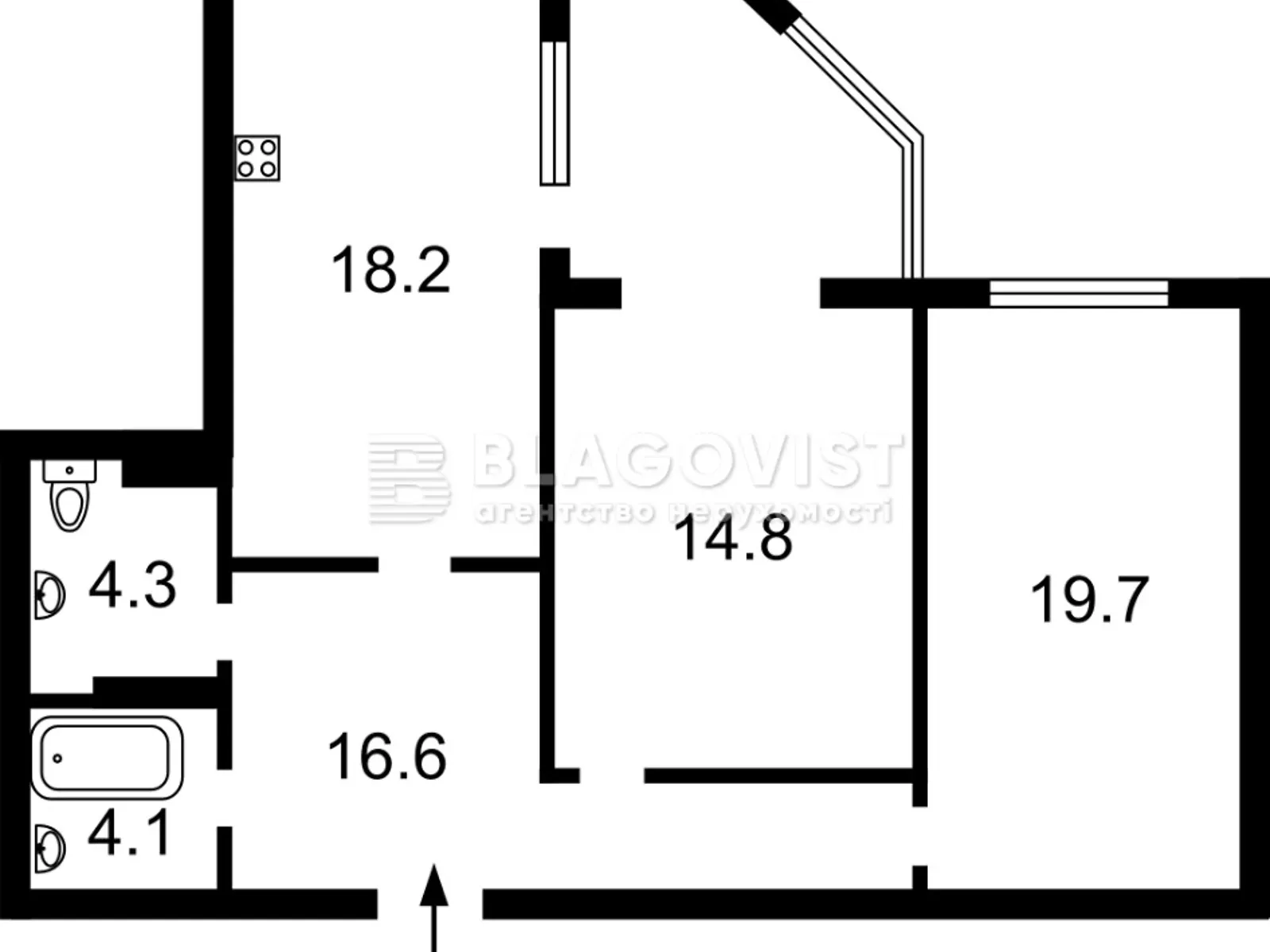 Продается 2-комнатная квартира 84.5 кв. м в Киеве, ул. Златоустовская, 25А