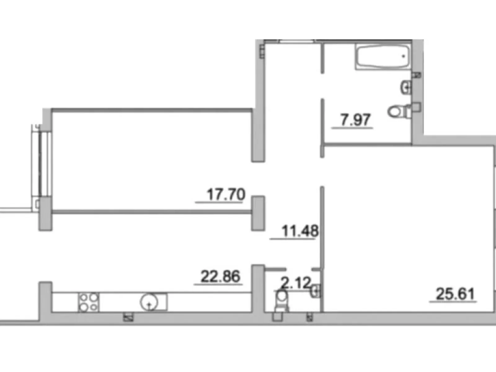 Продается 2-комнатная квартира 86 кв. м в Виннице