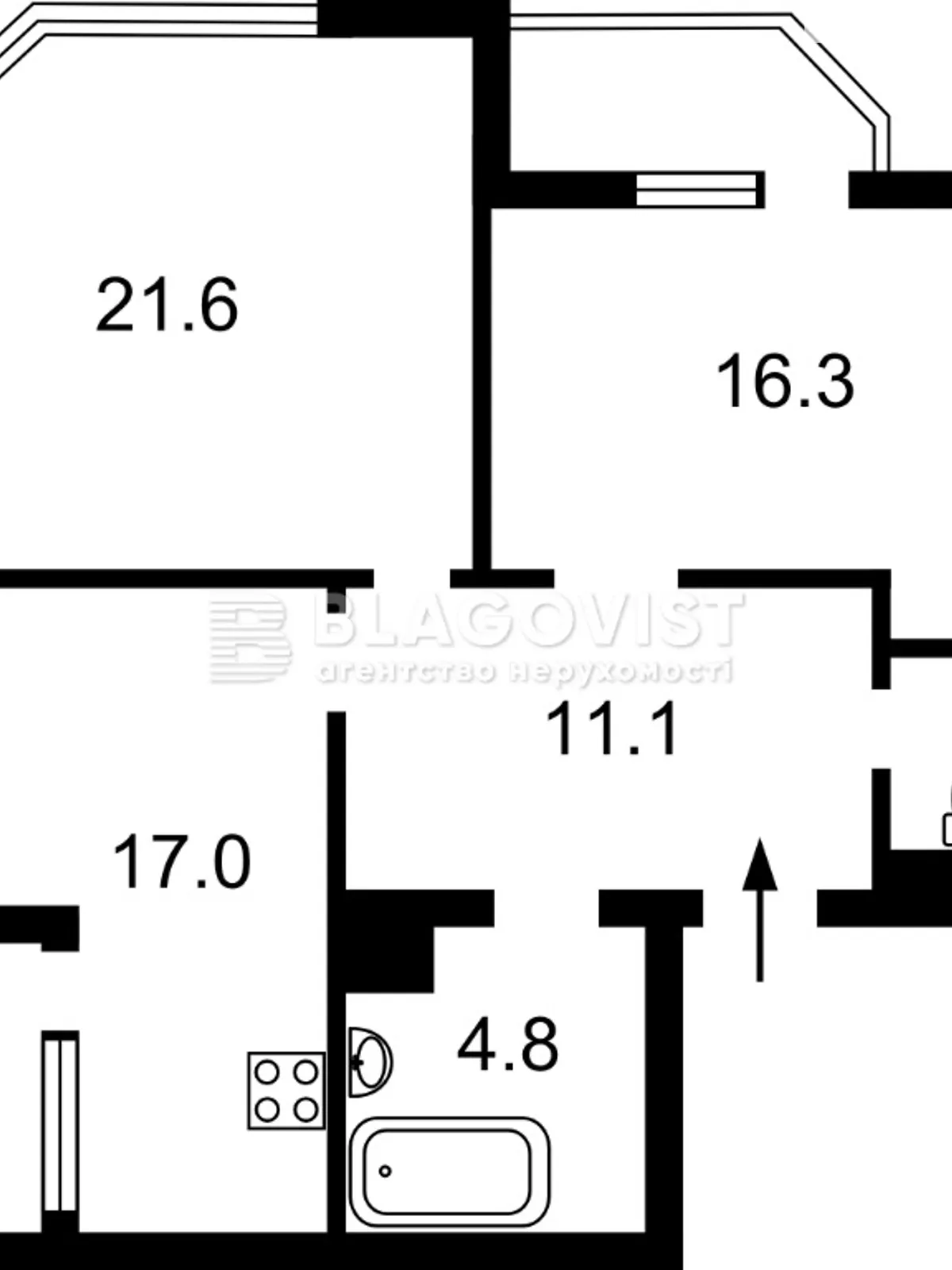 Продается 2-комнатная квартира 79 кв. м в Киеве, ул. Златоустовская, 25А