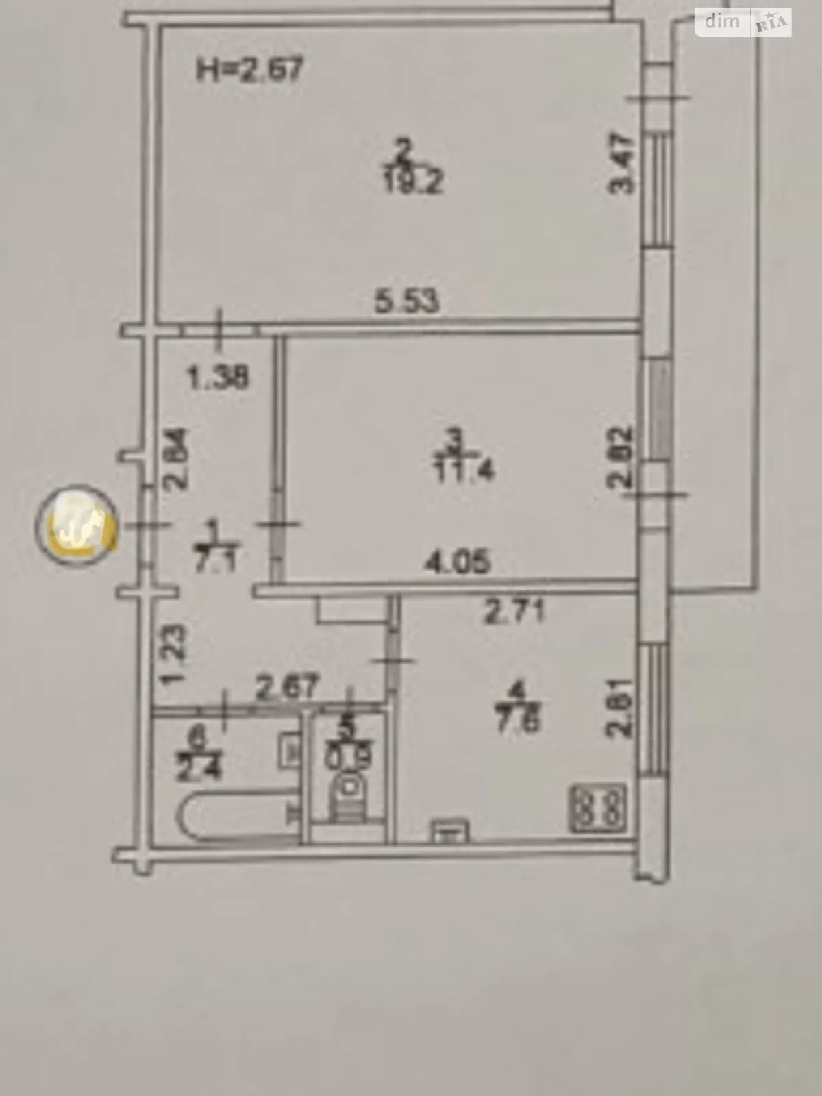 Продается 2-комнатная квартира 53 кв. м в Киеве, просп. Владимира Ивасюка, 59 - фото 1