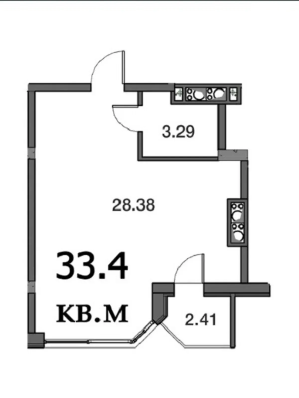 Продается 1-комнатная квартира 33 кв. м в Одессе, ул. Школьная, 41 - фото 1