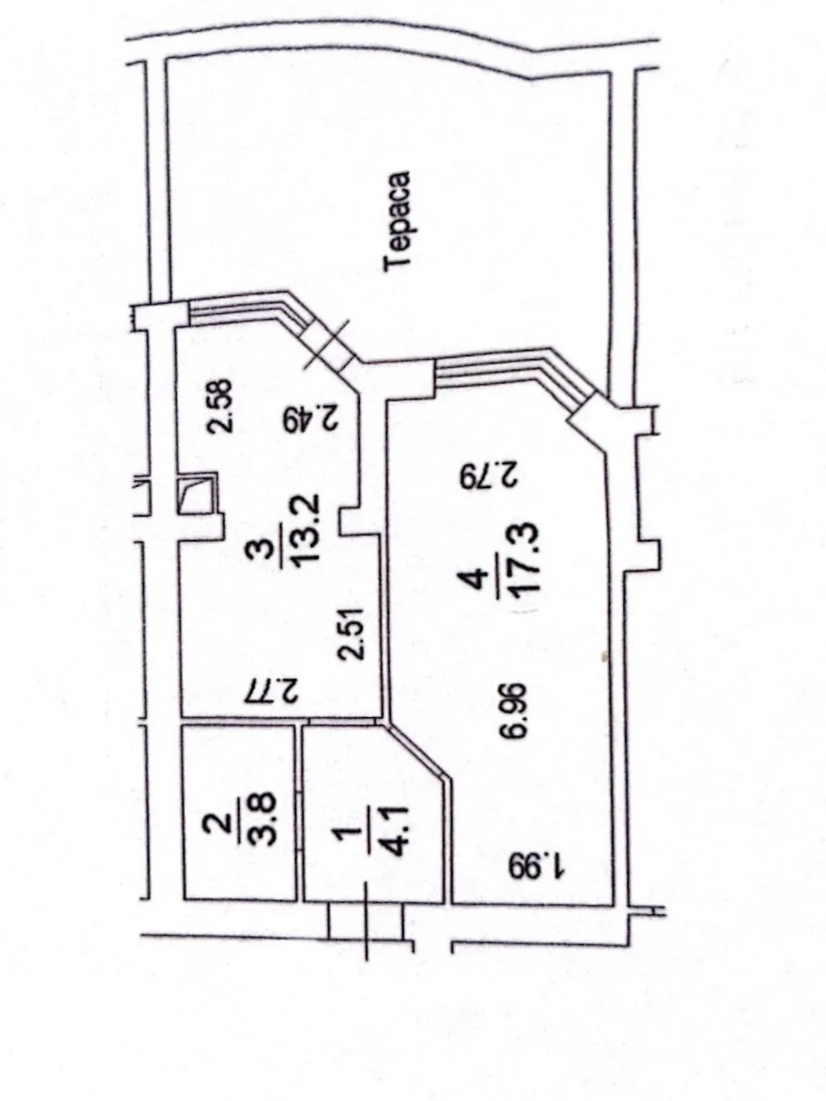 Продається 1-кімнатна квартира 44.9 кв. м у, цена: 51100 $ - фото 1