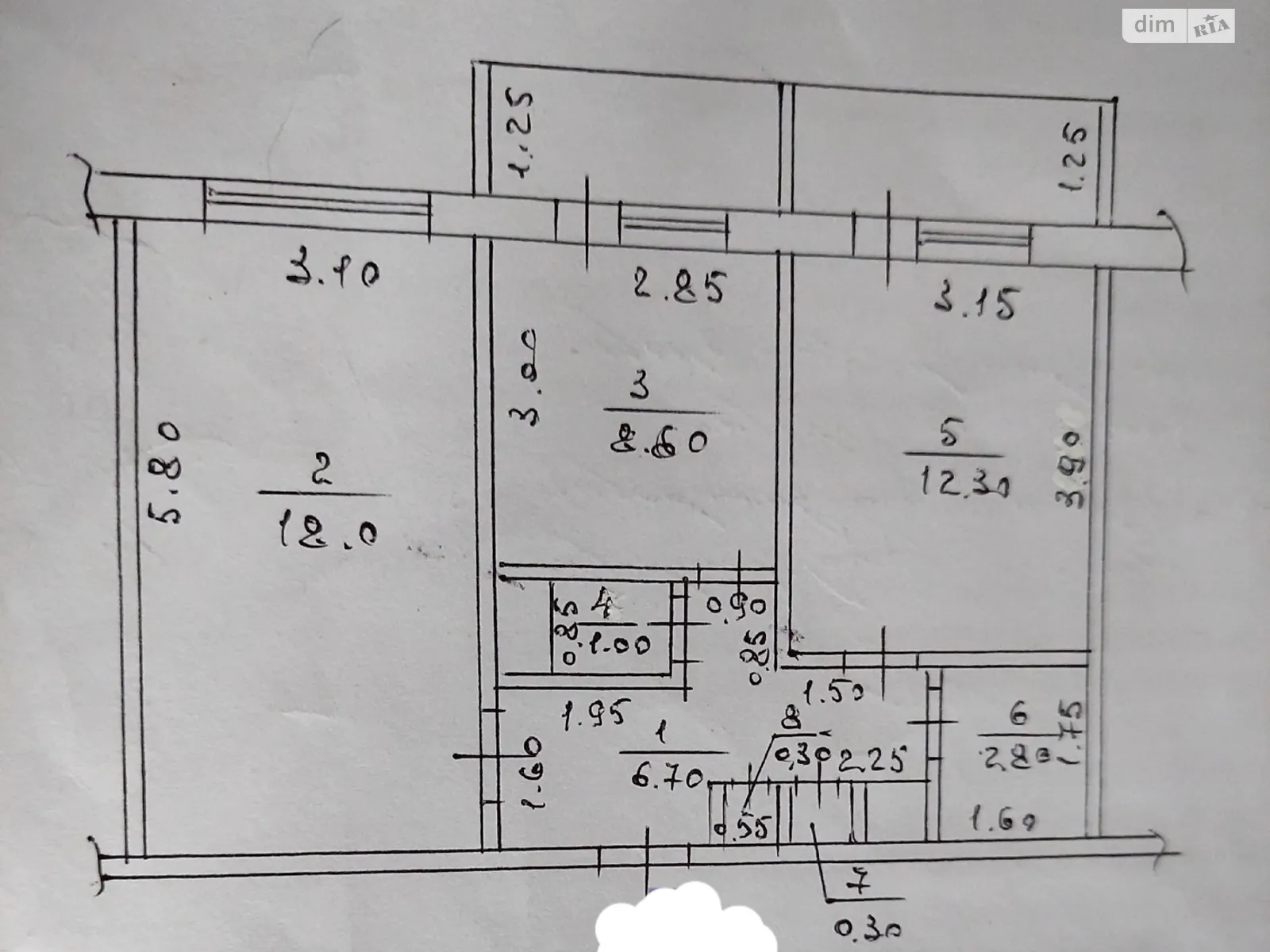 Продається 2-кімнатна квартира 57 кв. м у Звягелі, цена: 42000 $