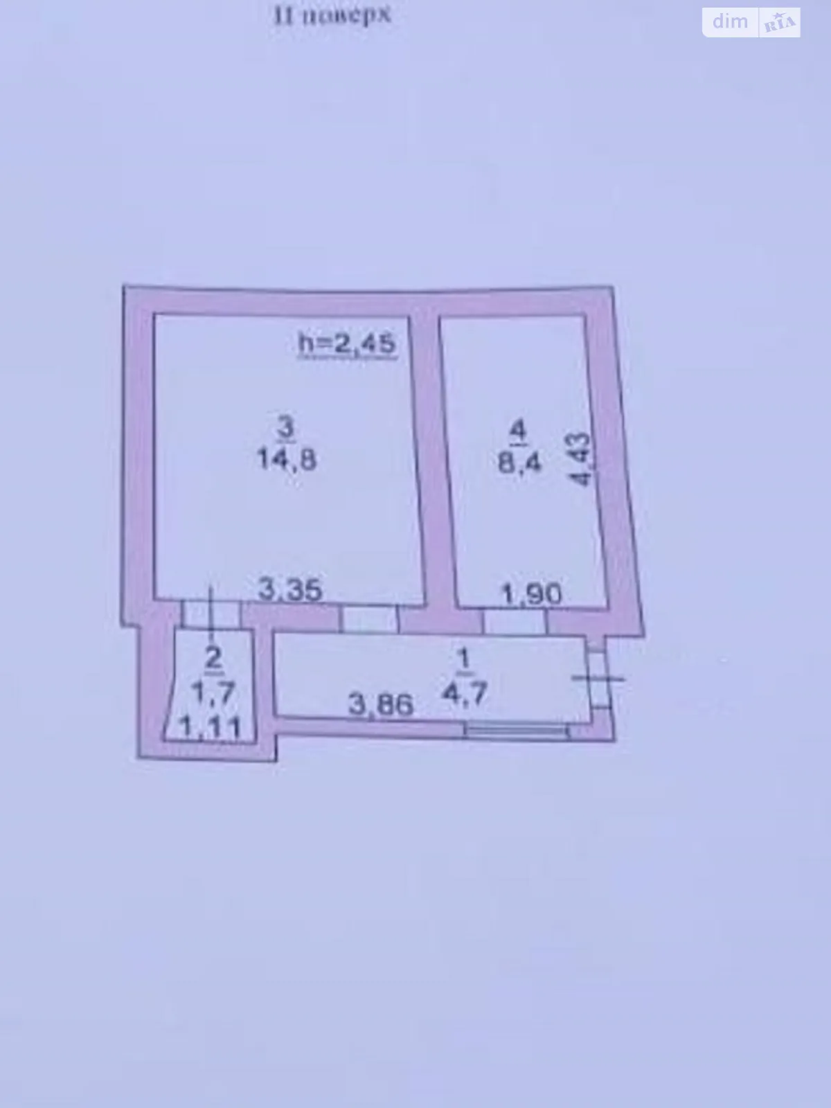 Продается 2-комнатная квартира 29.6 кв. м в Одессе, ул. Разумовская, 44 - фото 1