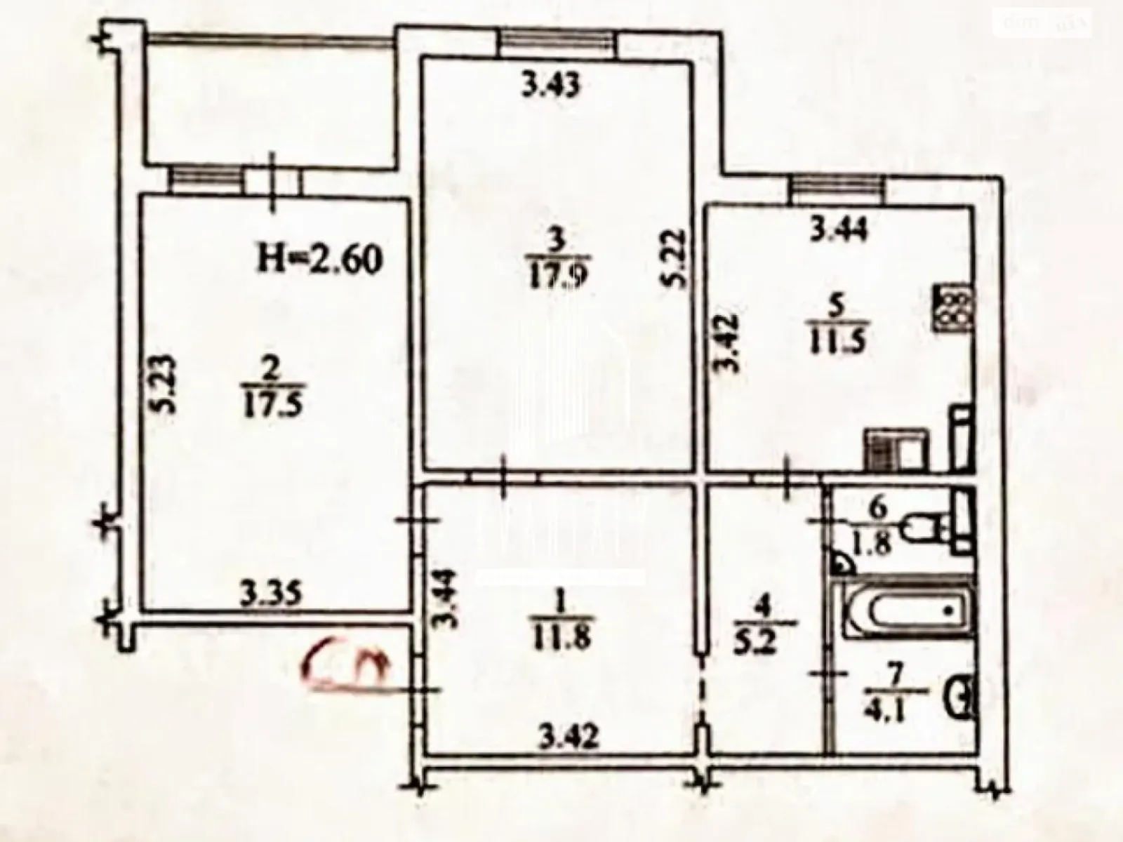 Продается 2-комнатная квартира 72 кв. м в Киеве, просп. Науки, 60