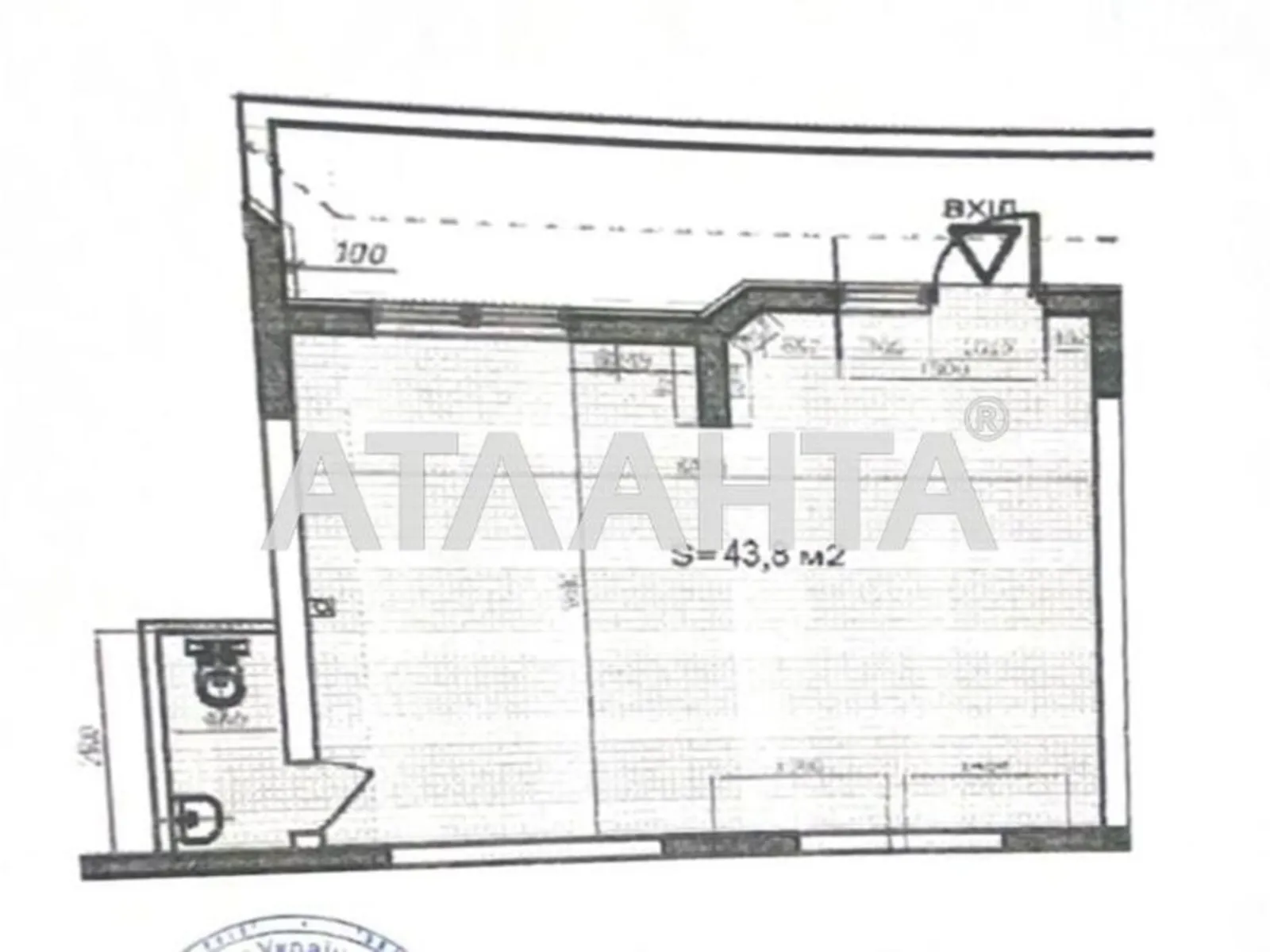 Продается объект сферы услуг 43.8 кв. м в 11-этажном здании, цена: 55000 $