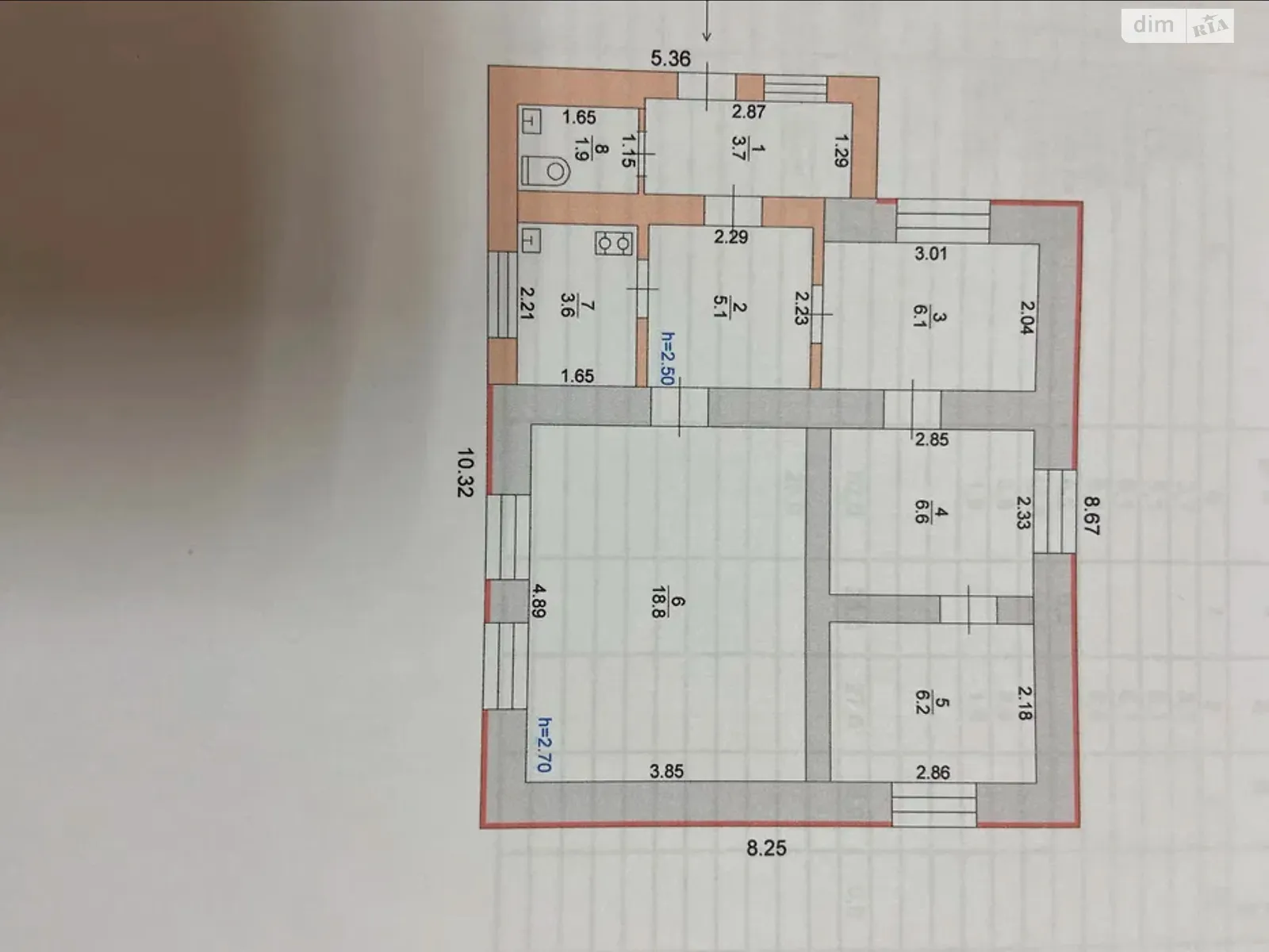 Продається одноповерховий будинок 52 кв. м з балконом, цена: 7000 $