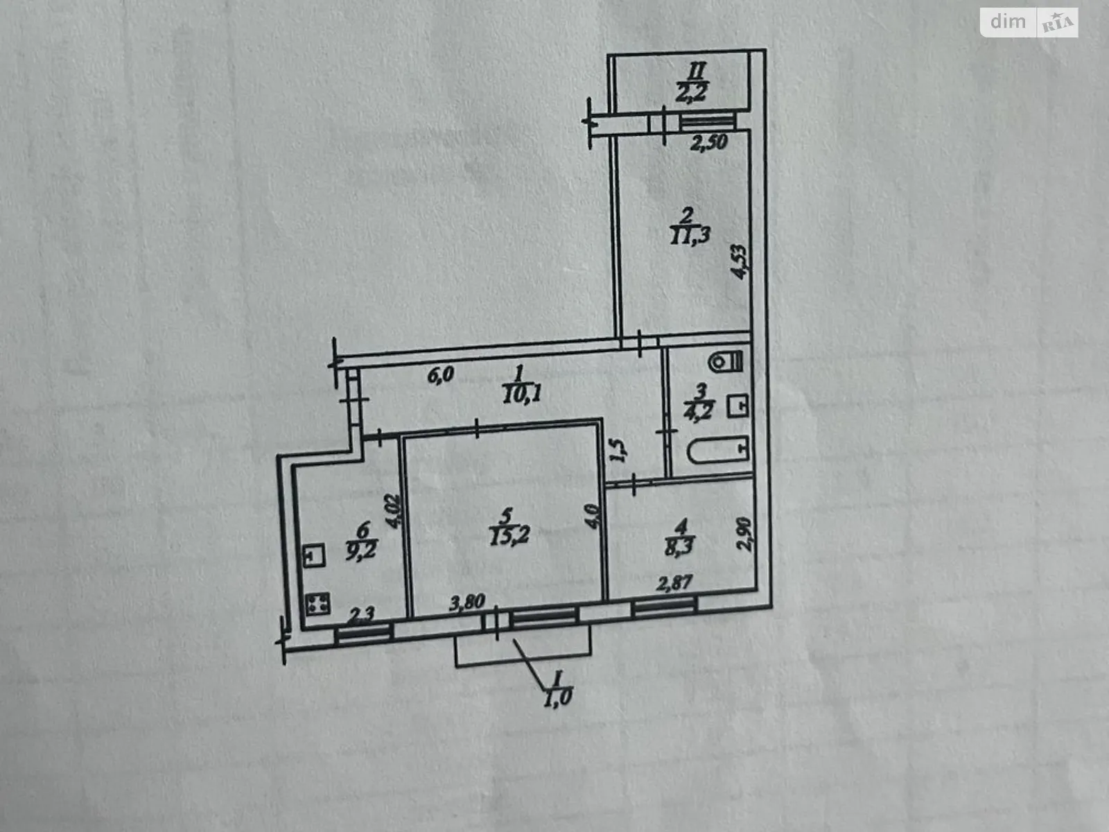 Продается 3-комнатная квартира 60.5 кв. м в Днепре, цена: 45000 $ - фото 1