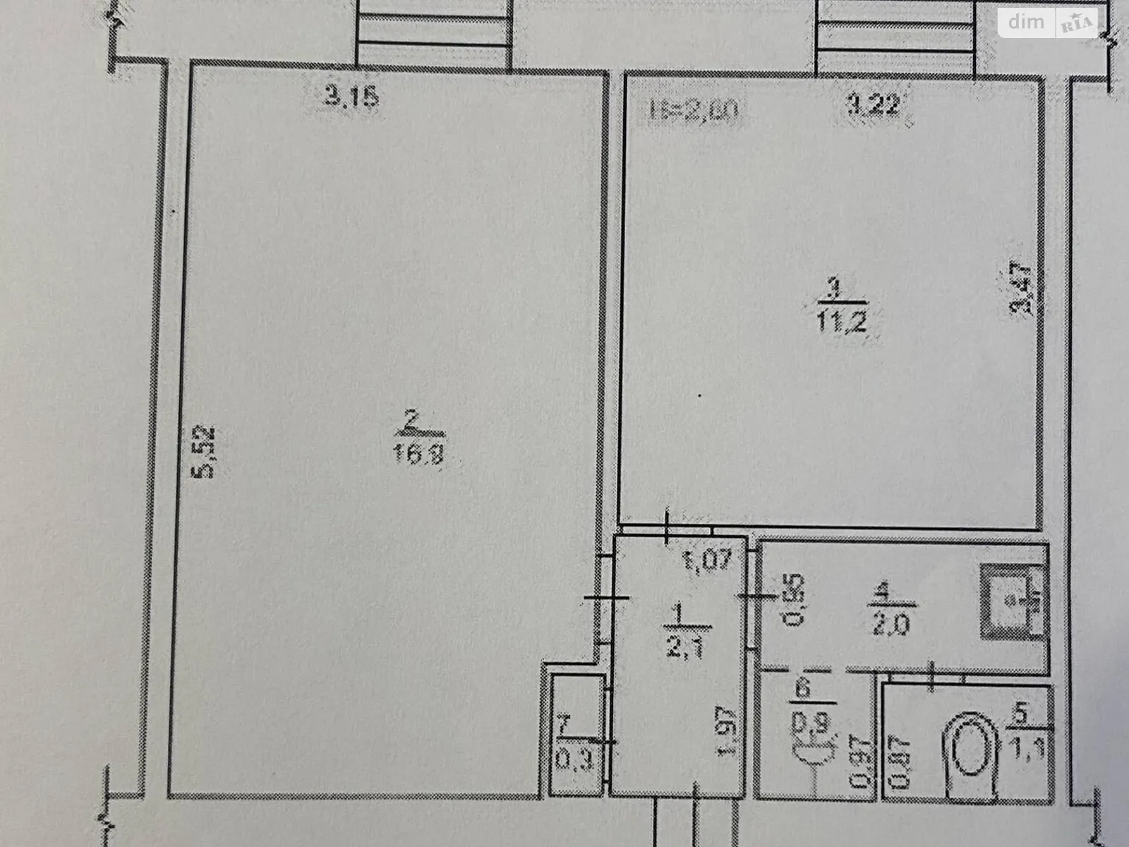 Продается 2-комнатная квартира 44 кв. м в Полтаве, Киевское шоссе, 56 - фото 1