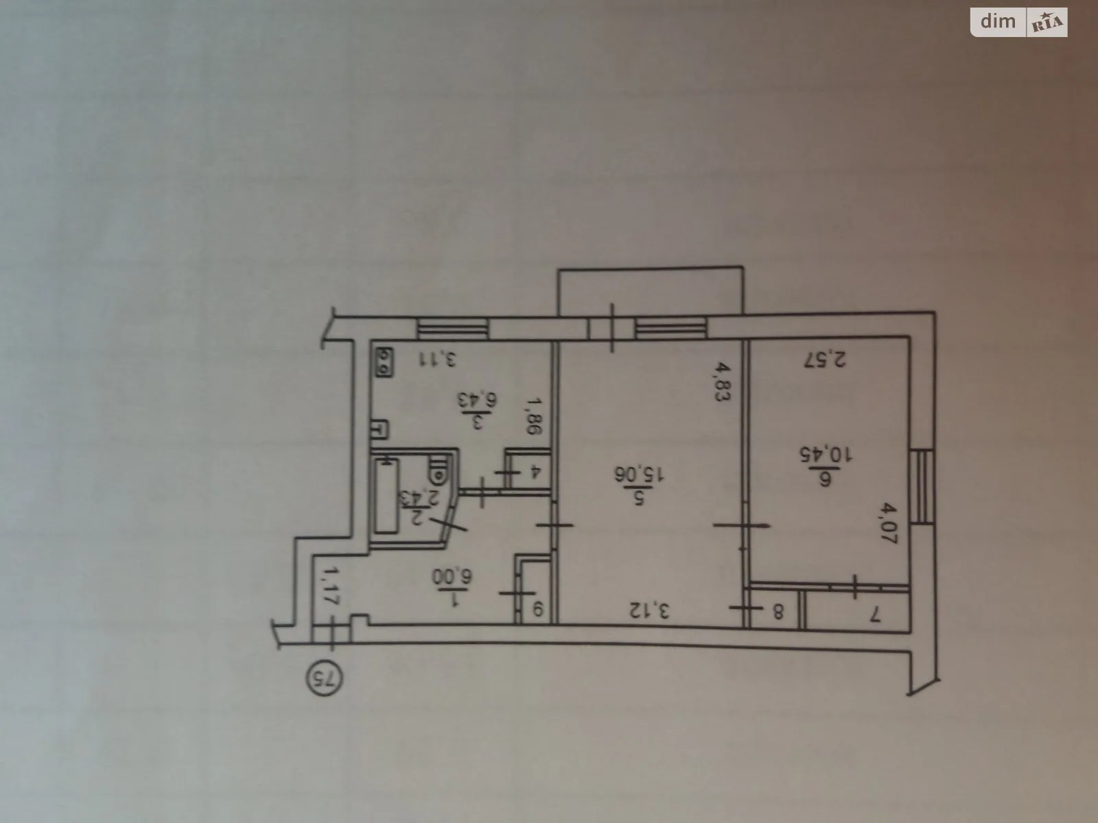 2-кімнатна квартира 43.42 кв. м у Запоріжжі, цена: 20000 $