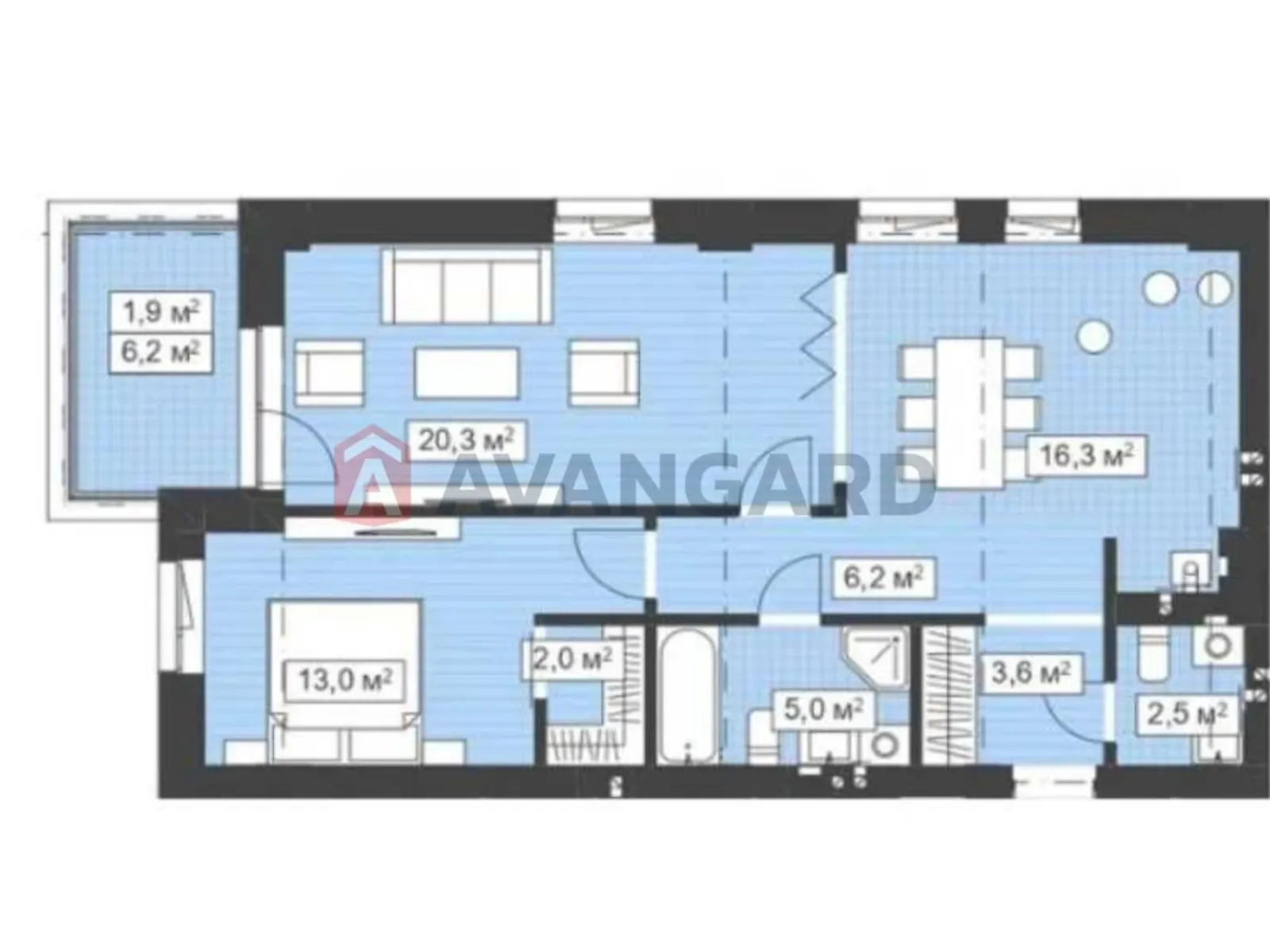 Продается 2-комнатная квартира 71 кв. м в Львове, ул. Морозная, 29 - фото 1