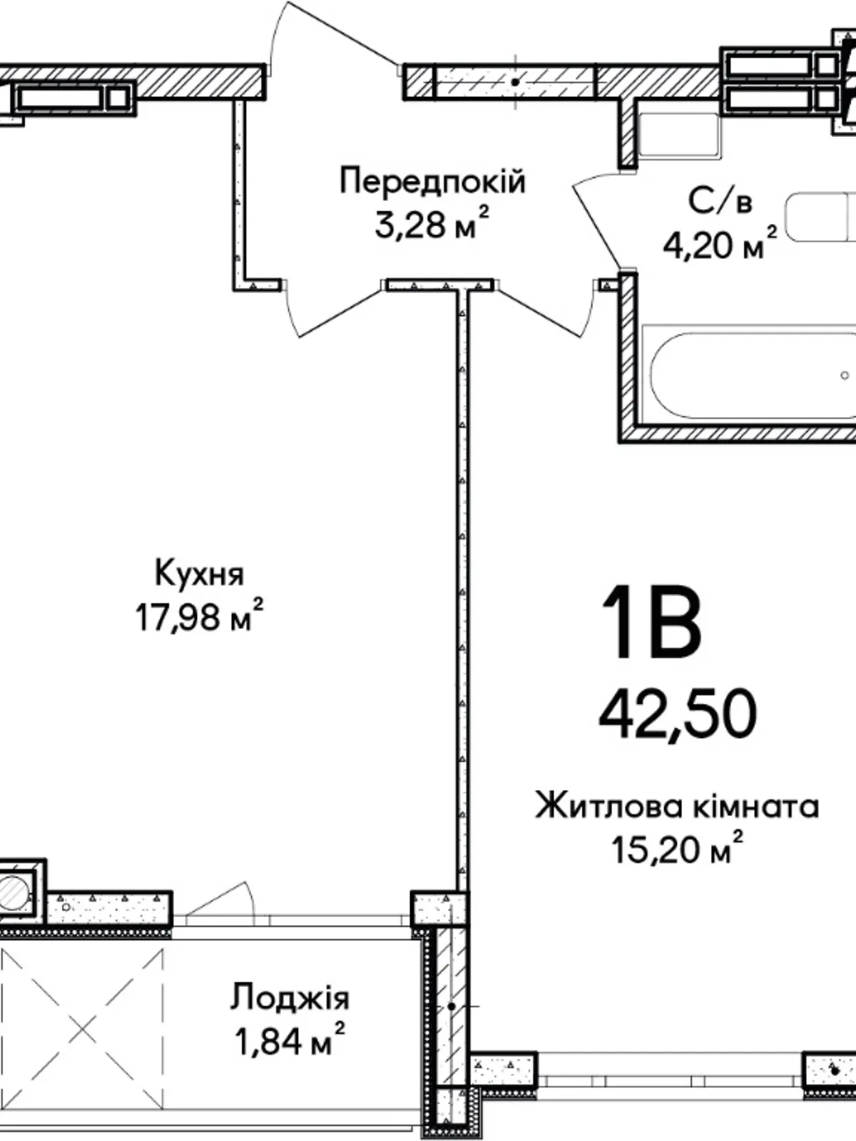 Продается 1-комнатная квартира 42.5 кв. м в Ирпене, ул. Достоевского