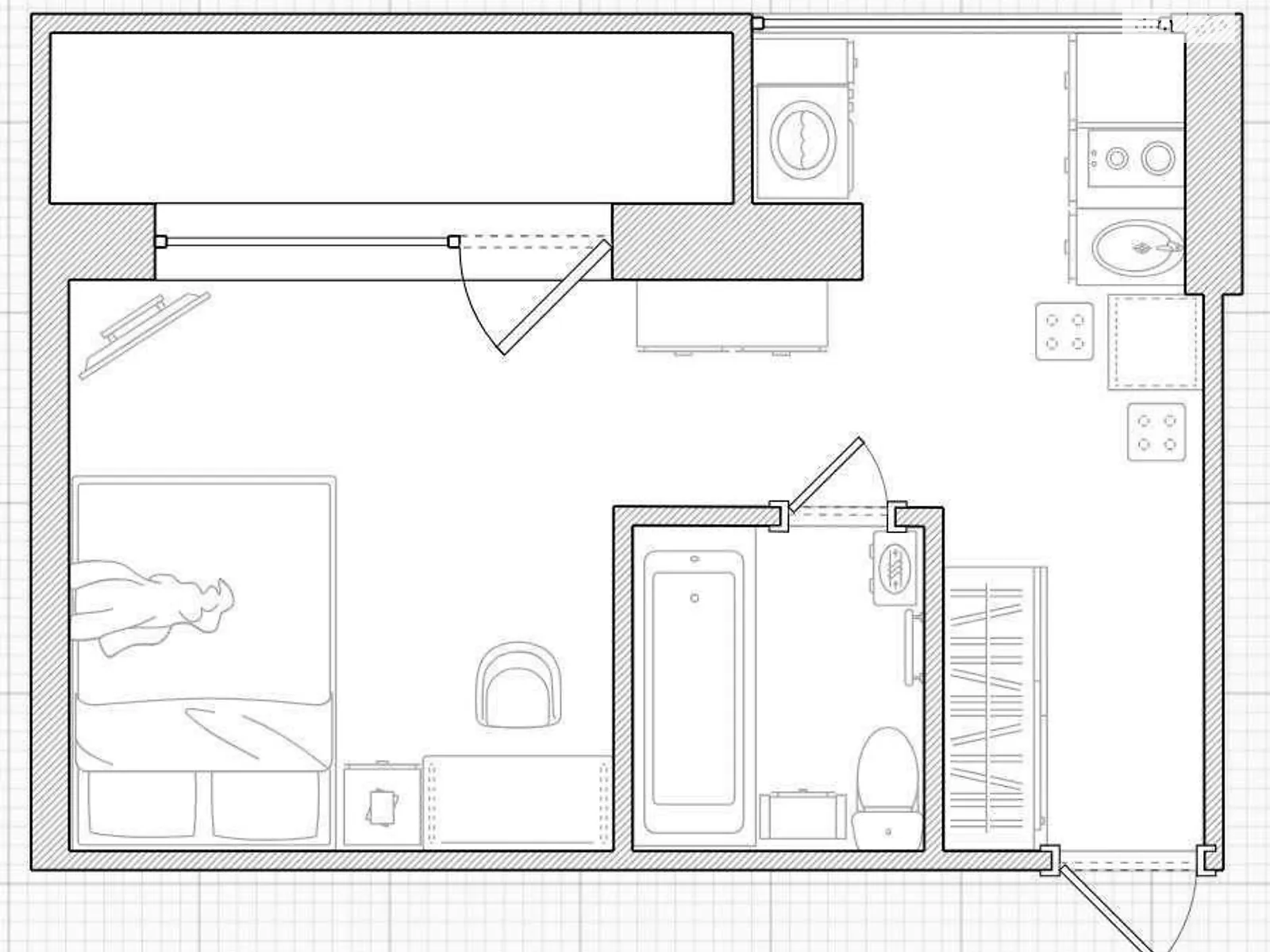 Продается 1-комнатная квартира 25 кв. м в Харькове, цена: 18500 $