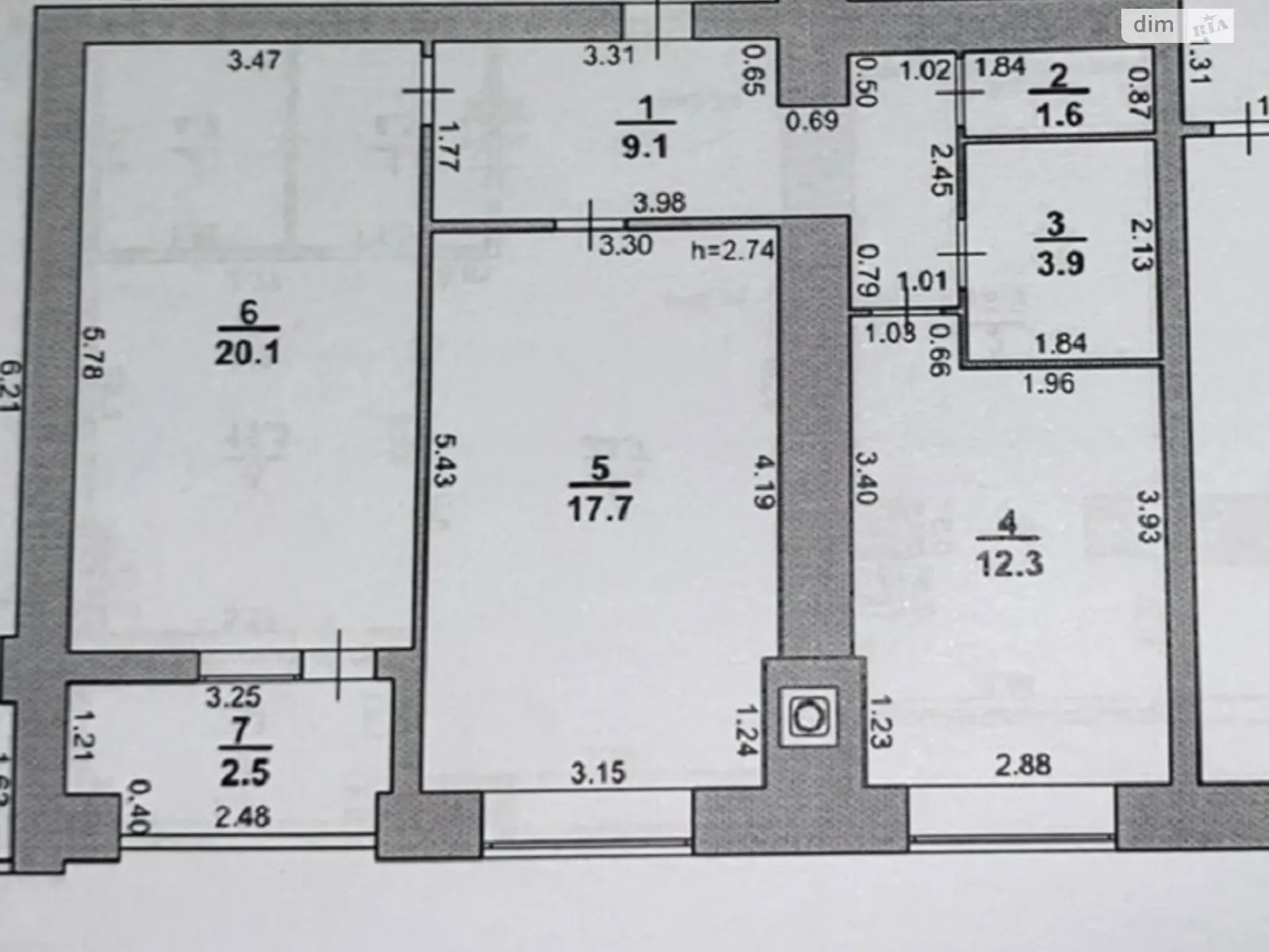 Продается 2-комнатная квартира 67.2 кв. м в Хмельницком, ул. Лесогриневецкая, 34А