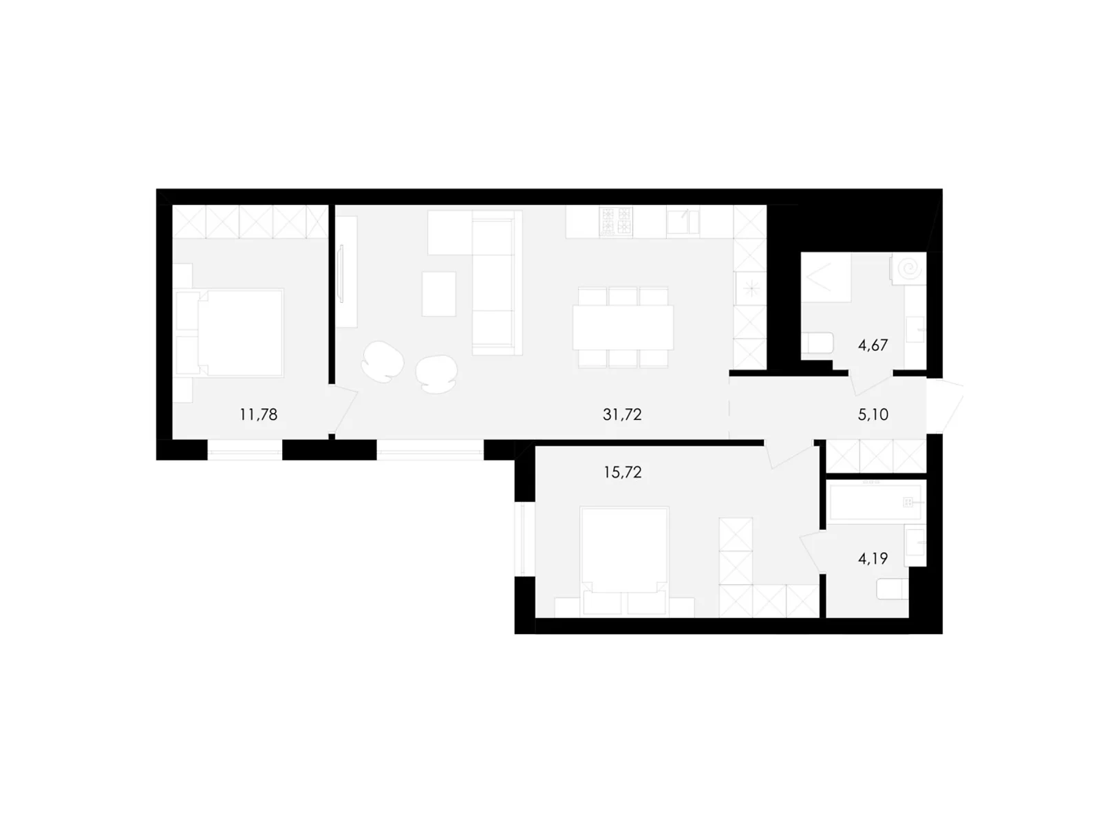 Продается 2-комнатная квартира 73 кв. м в Сокольниках, ул. Героев Майдана