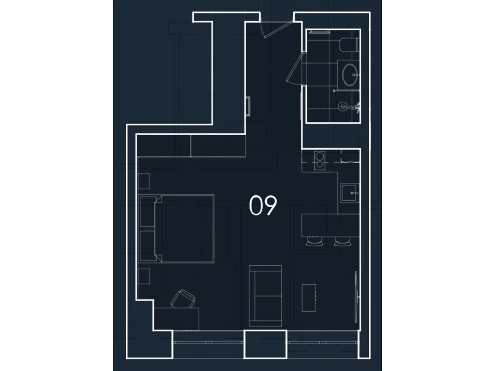 Продается 1-комнатная квартира 38.09 кв. м в Львове, ул. Мирного Панаса, 24