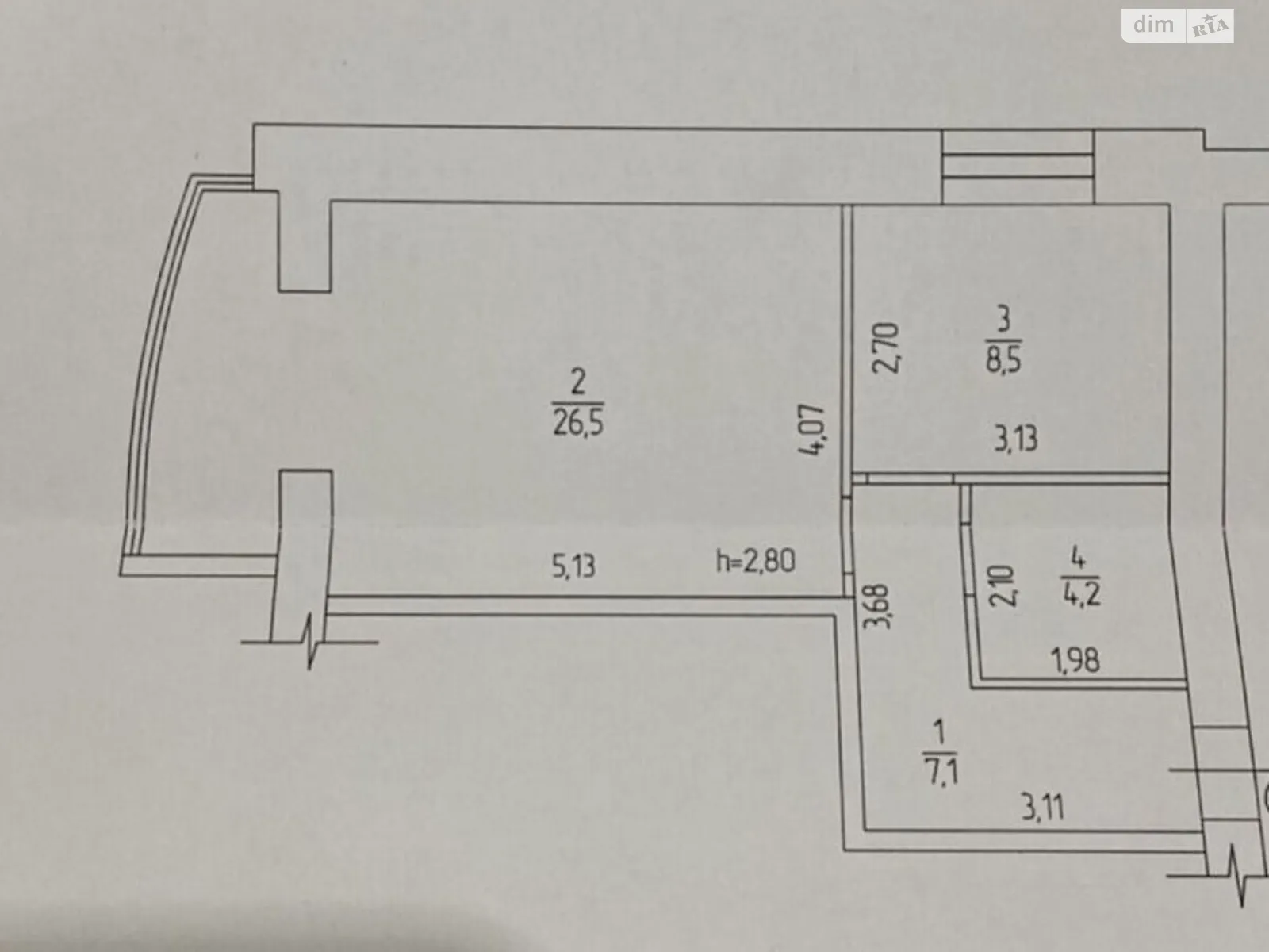 Продається 1-кімнатна квартира 46 кв. м у Вінниці, цена: 53000 $