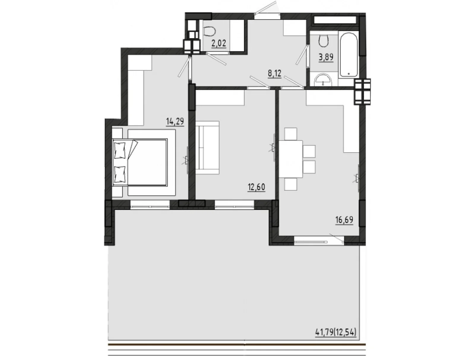 Продається 2-кімнатна квартира 70.15 кв. м у, цена: 55068 $ - фото 1