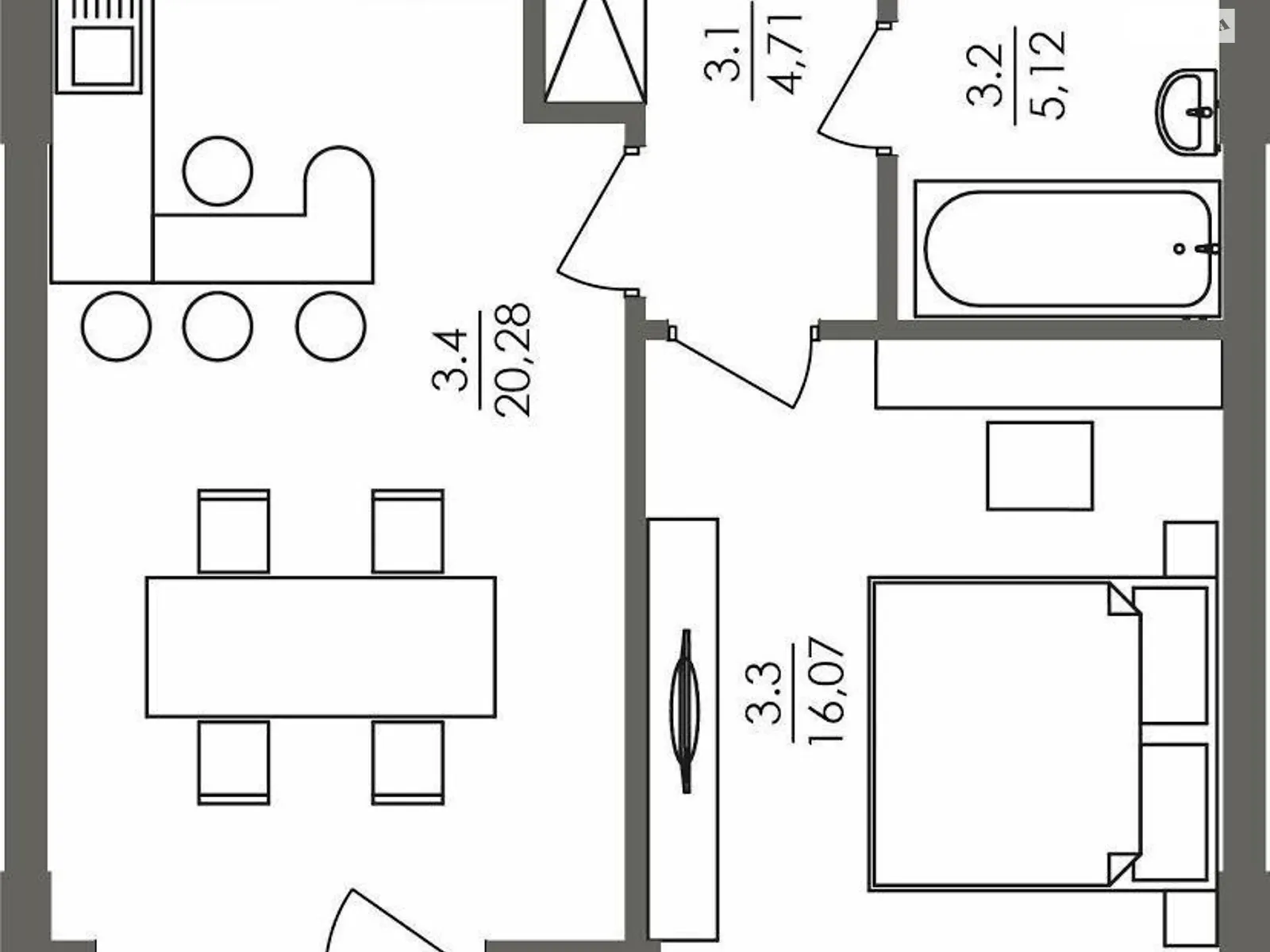 Продается 1-комнатная квартира 48 кв. м в Киеве, пер. Новопечерский, 5 - фото 1