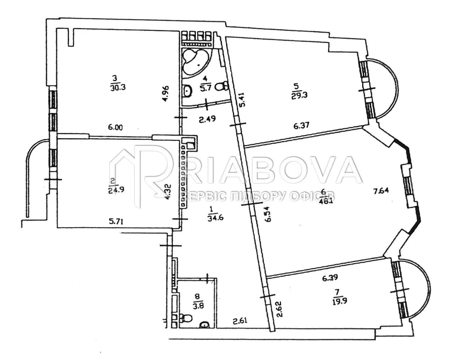 Сдается в аренду офис 198.6 кв. м в бизнес-центре, цена: 3497 $