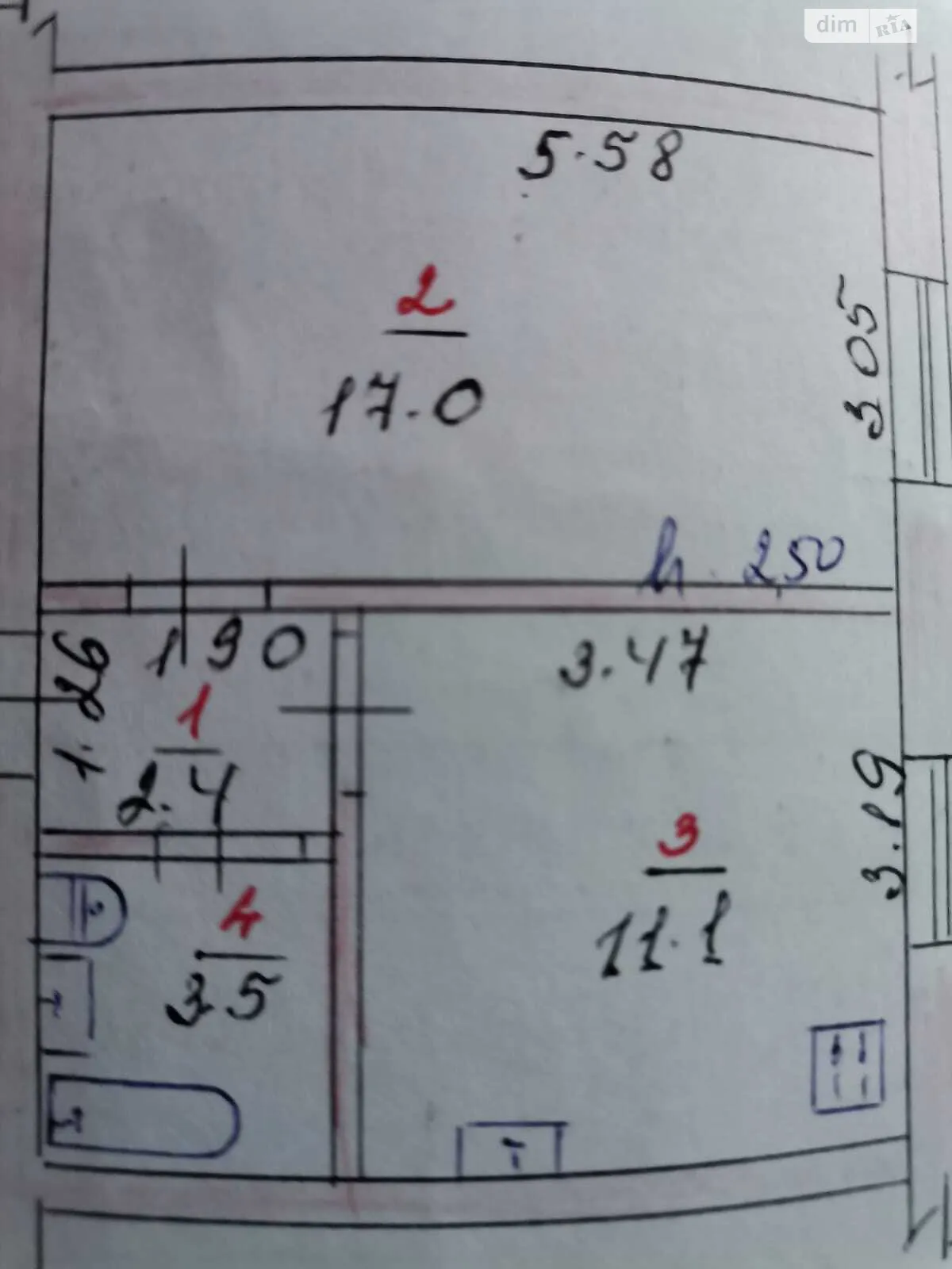 Продається 1-кімнатна квартира 34 кв. м у Хмельницькому, вул. Романа Шухевича(Курчатова), 17