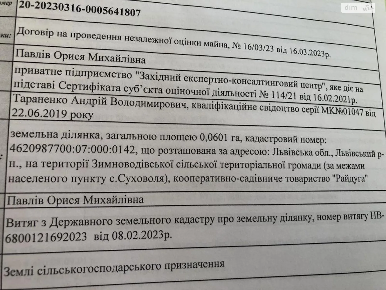 Продається земельна ділянка 6 соток у Львівській області, цена: 7000 $