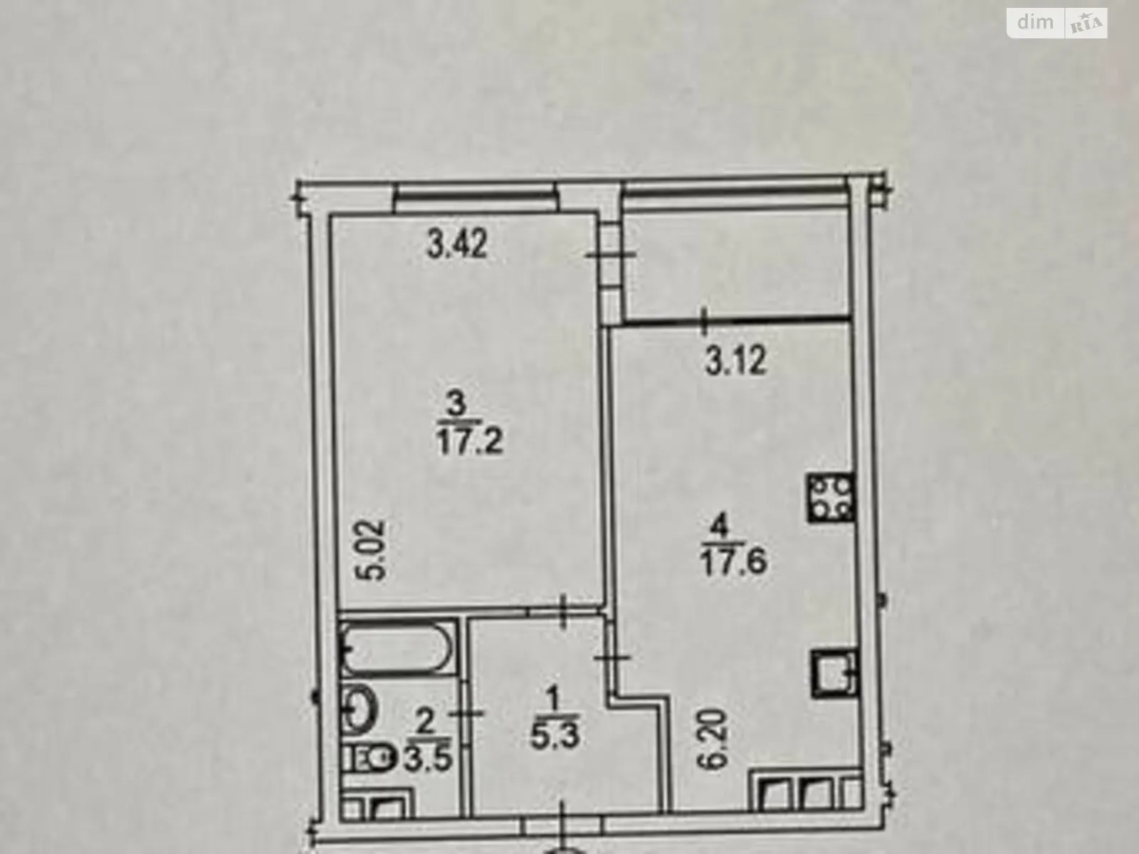 Продається 1-кімнатна квартира 47 кв. м у Києві, вул. Марини Раскової, 6