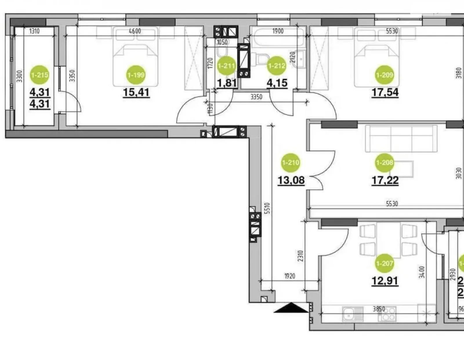 Продается 3-комнатная квартира 90 кв. м в Львове, ул. Рудненская, 4 - фото 1