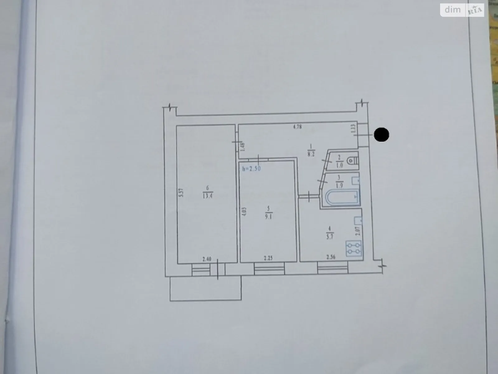 Продается 2-комнатная квартира 42 кв. м в Полтаве, цена: 28500 $