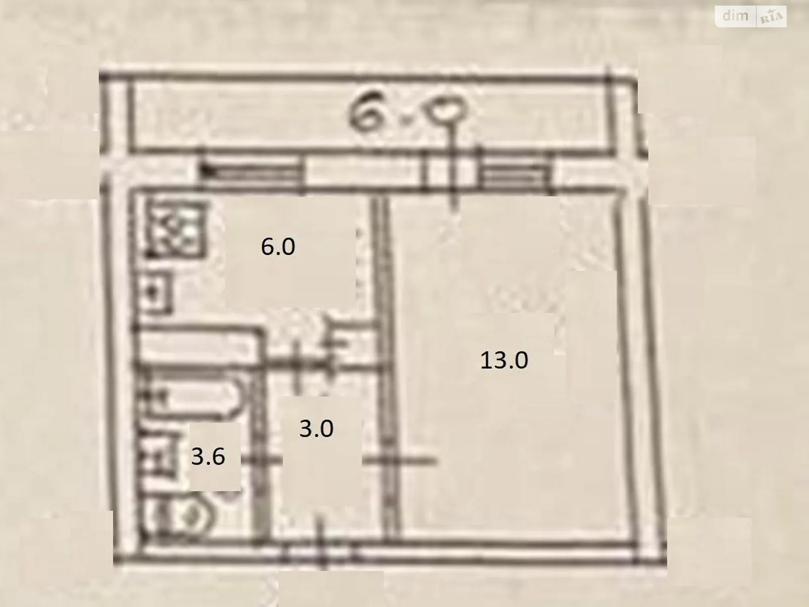 Продается 1-комнатная квартира 28 кв. м в Киеве, ул. Демеевская, 35