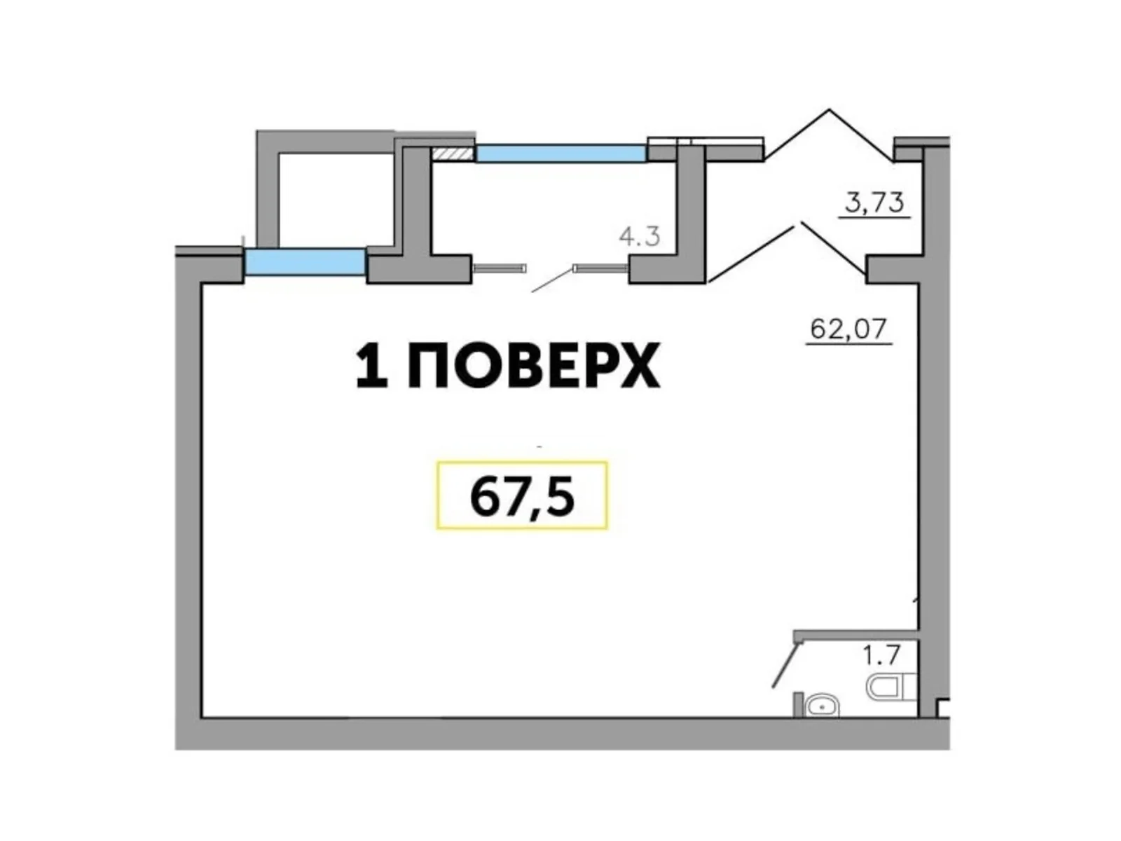 Продається офіс 67.5 кв. м в бізнес-центрі, цена: 40602 $