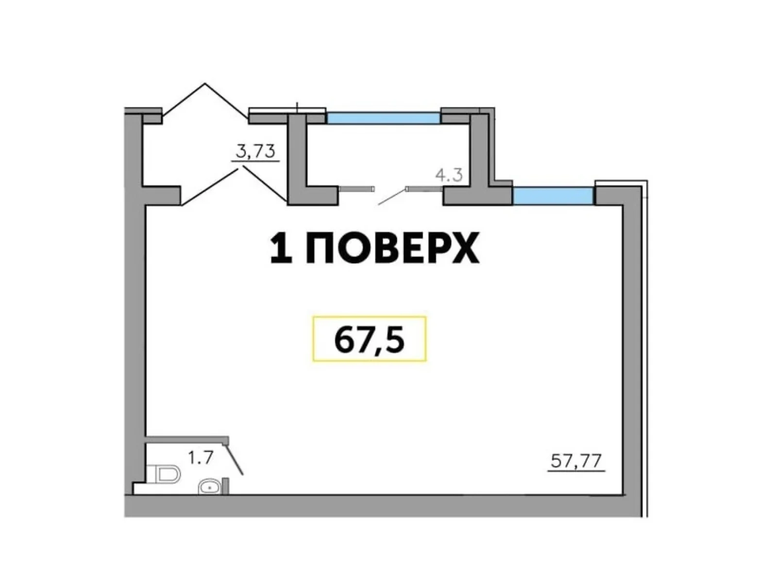 Продается офис 67.5 кв. м в бизнес-центре, цена: 40399 $