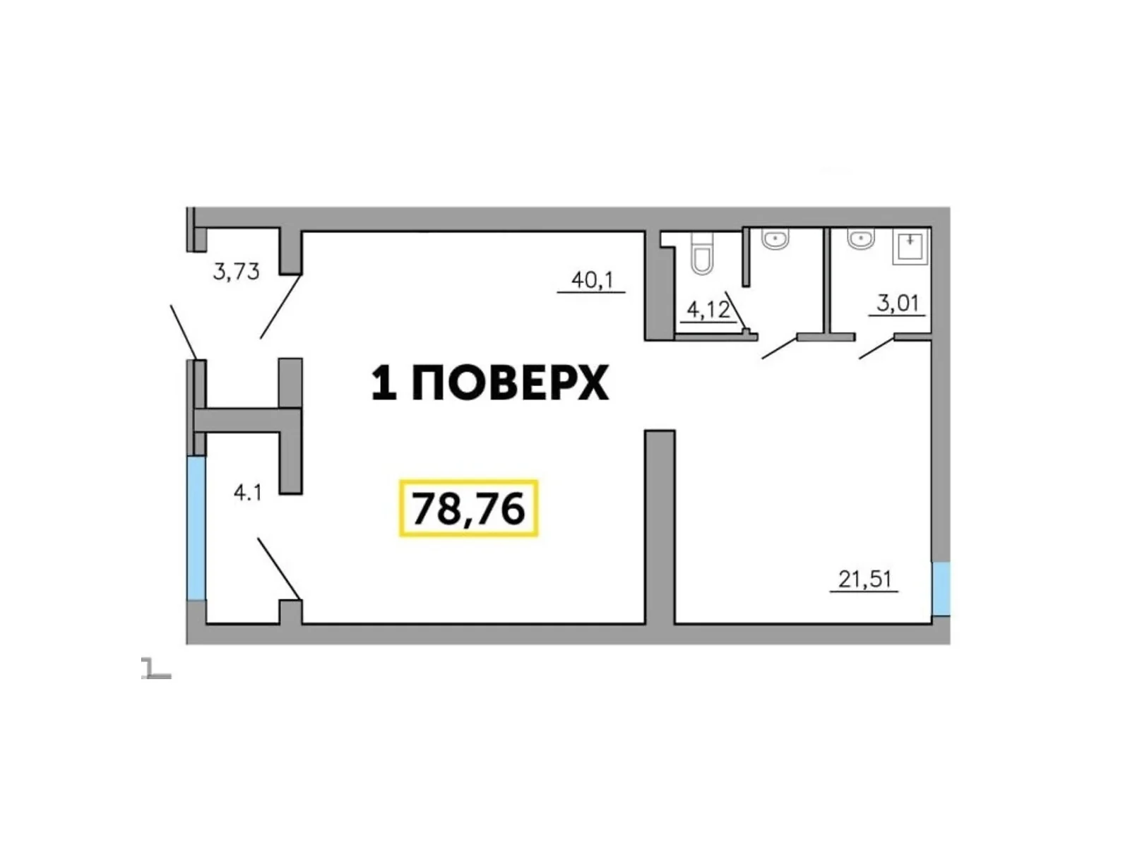 Продається офіс 78.76 кв. м в бізнес-центрі, цена: 47138 $